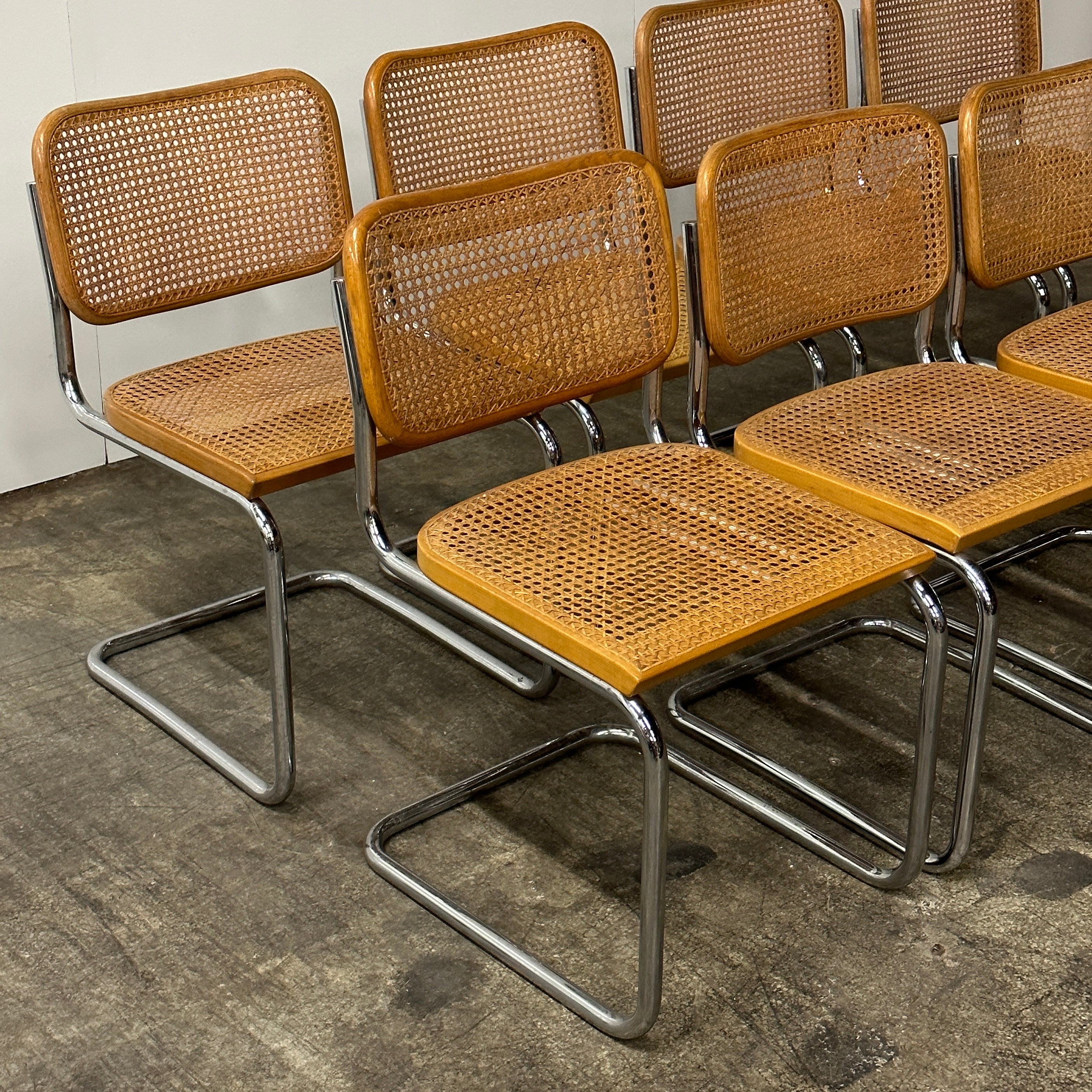 B32 Cesca Chairs by Marcel Breuer for Gavina