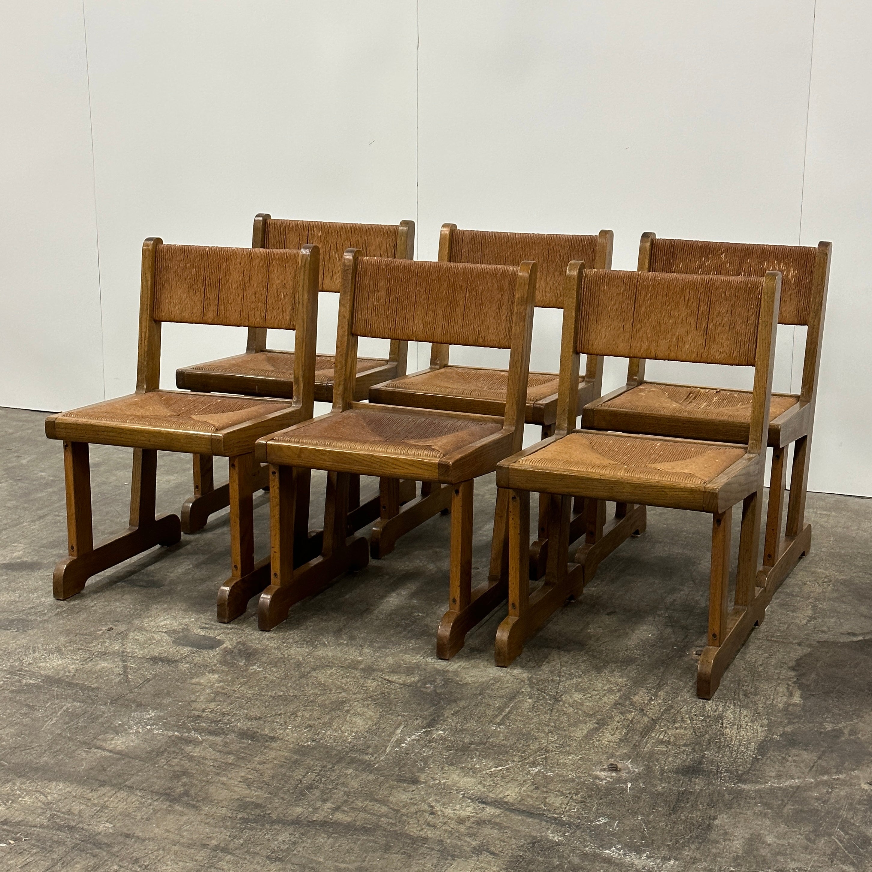 Oak/Rush Dining Chairs
