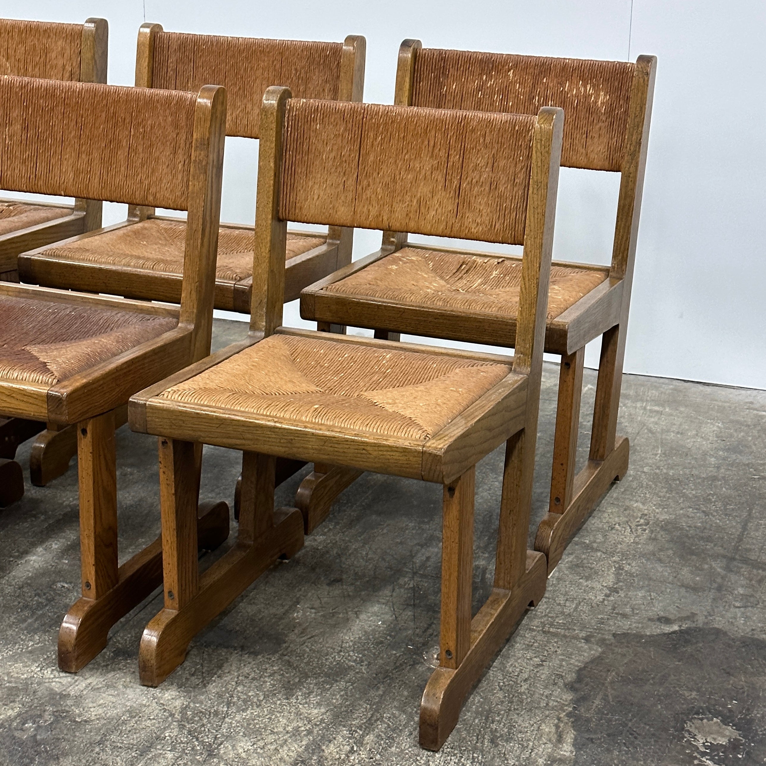 Oak/Rush Dining Chairs