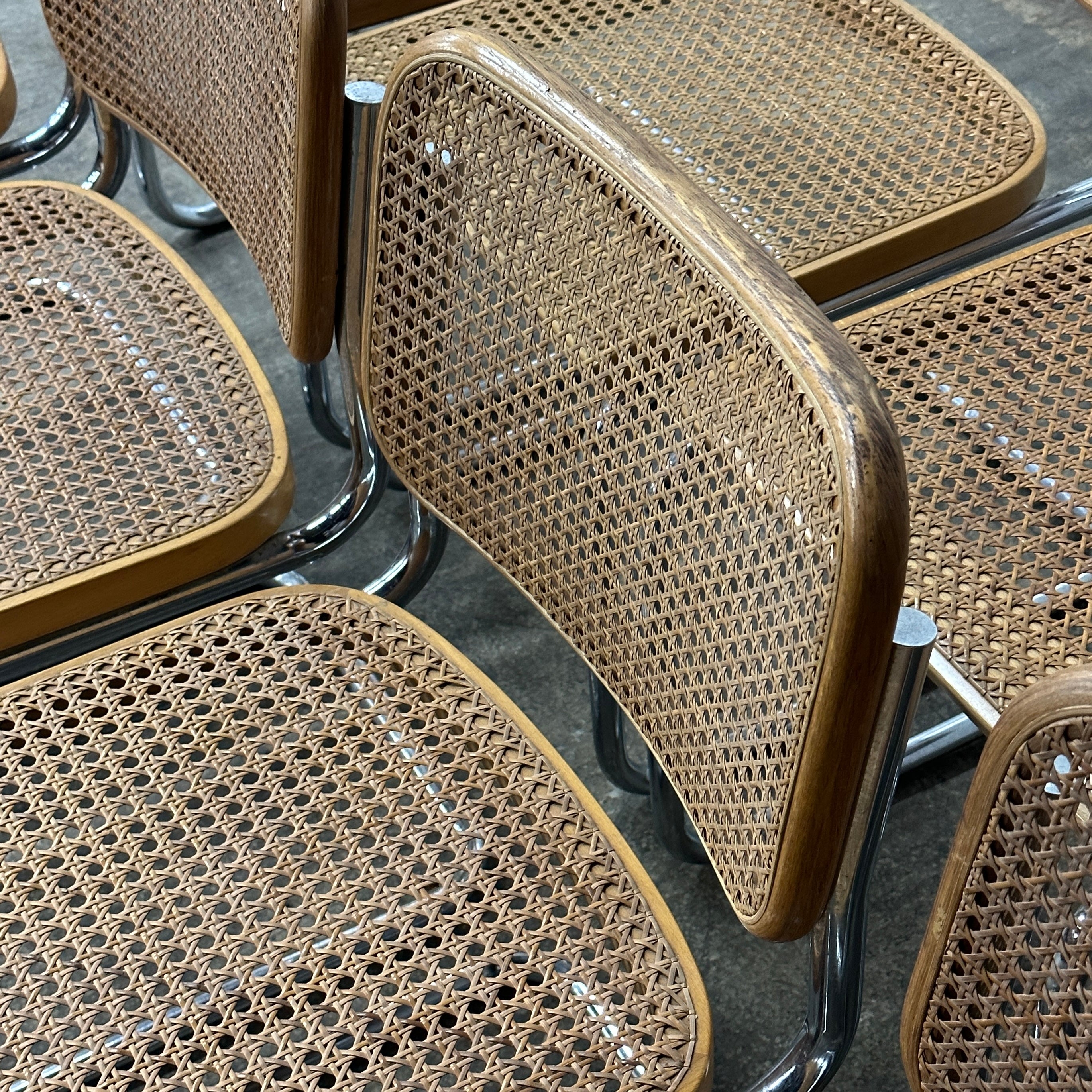 B32 Cesca Chairs by Marcel Breuer for Gavina