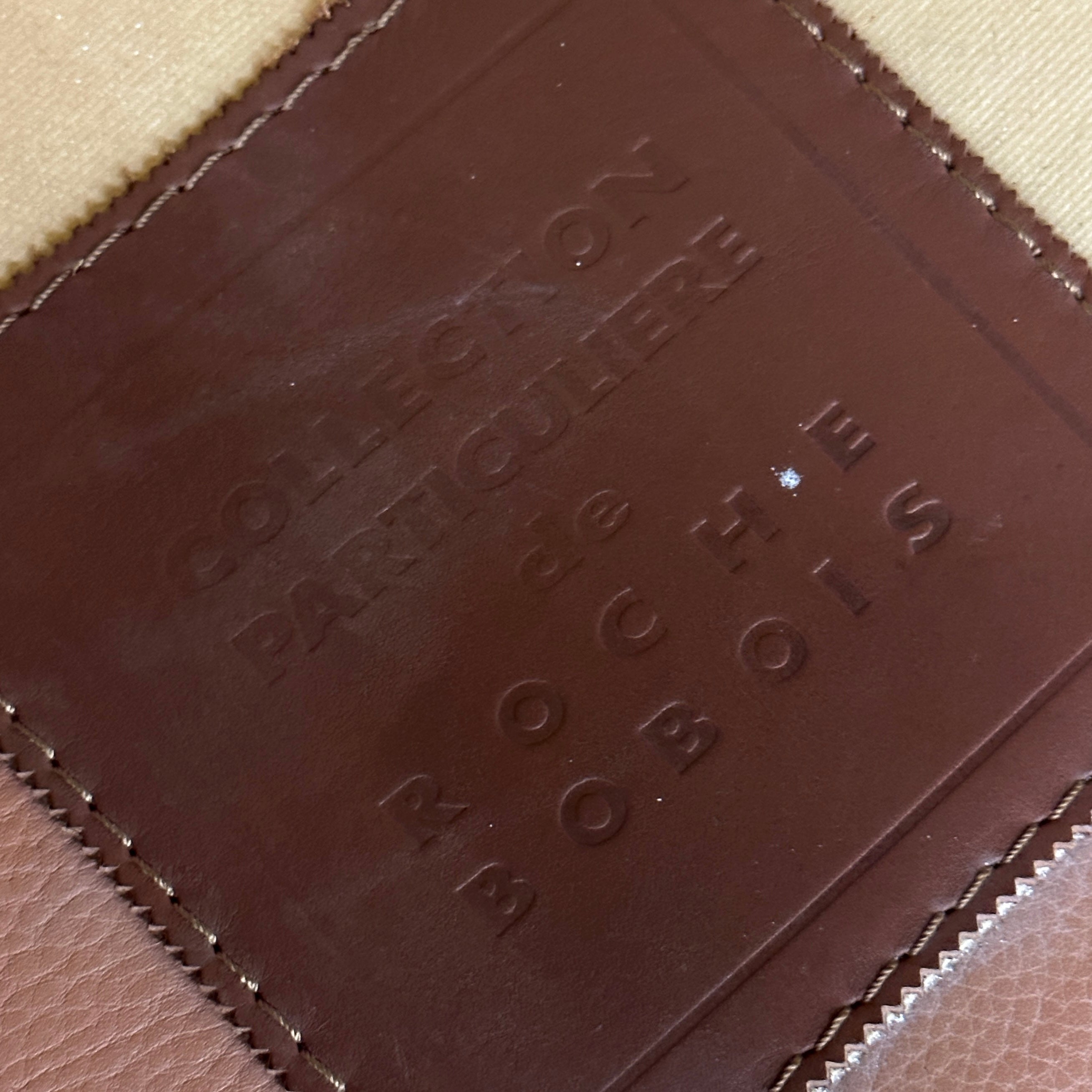 Brown Leather Sofa by Roche Bobois