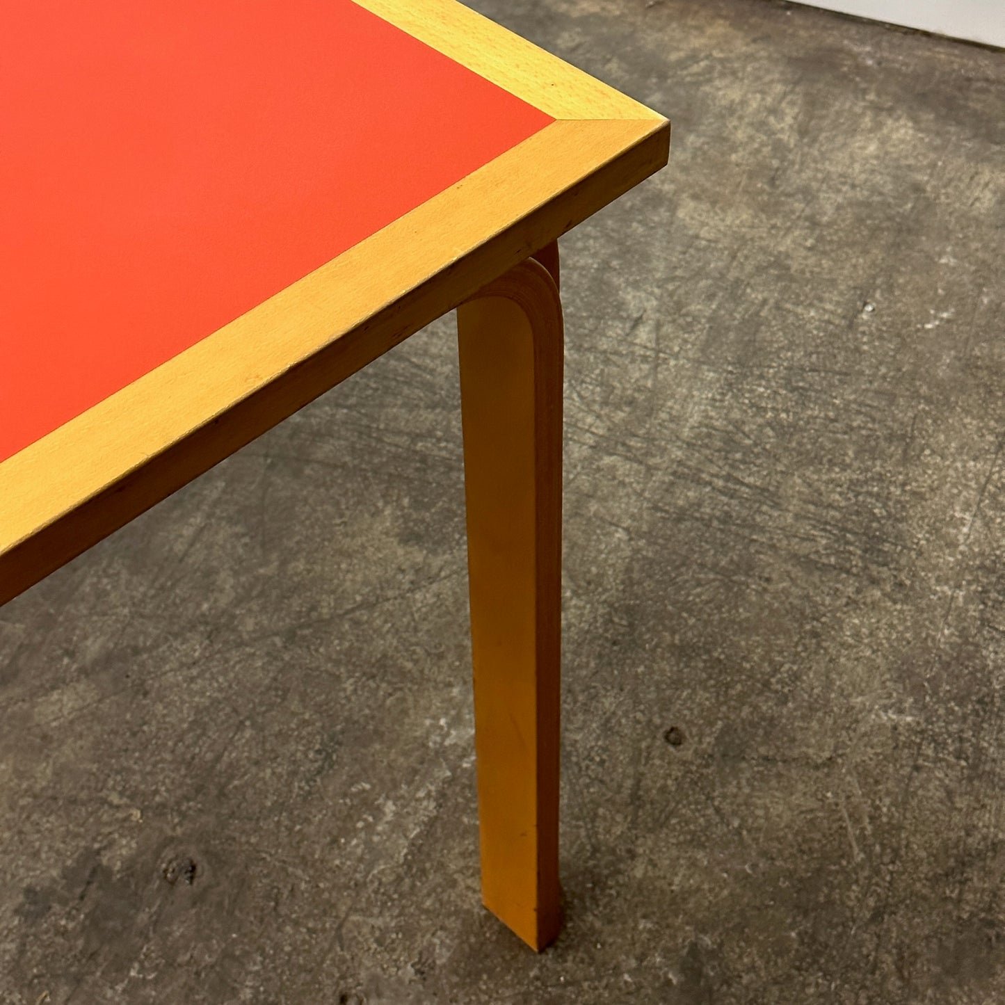 Square Orange Table by Rud Thygesen and Johnny Sørensen for Magnus Olesen