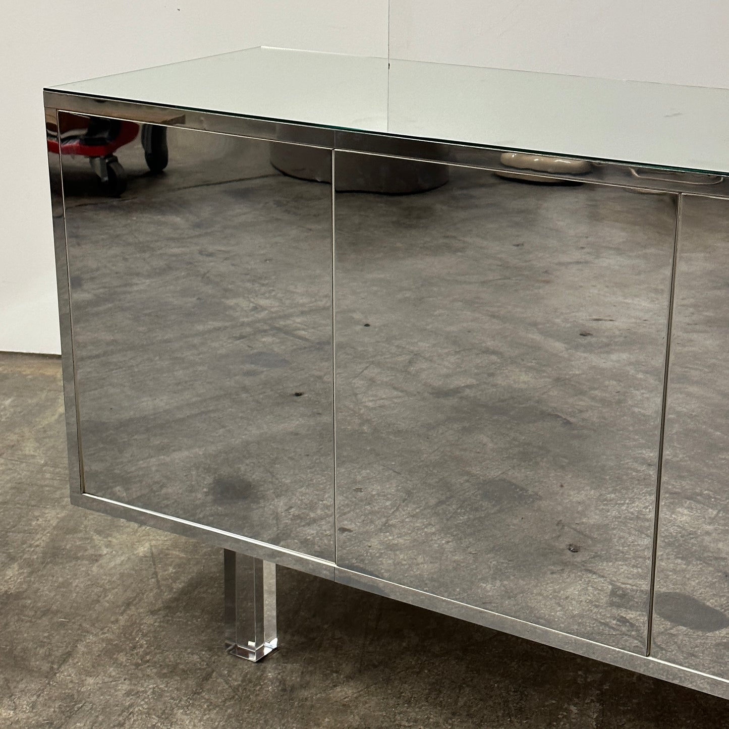 Vintage Mirror Credenza