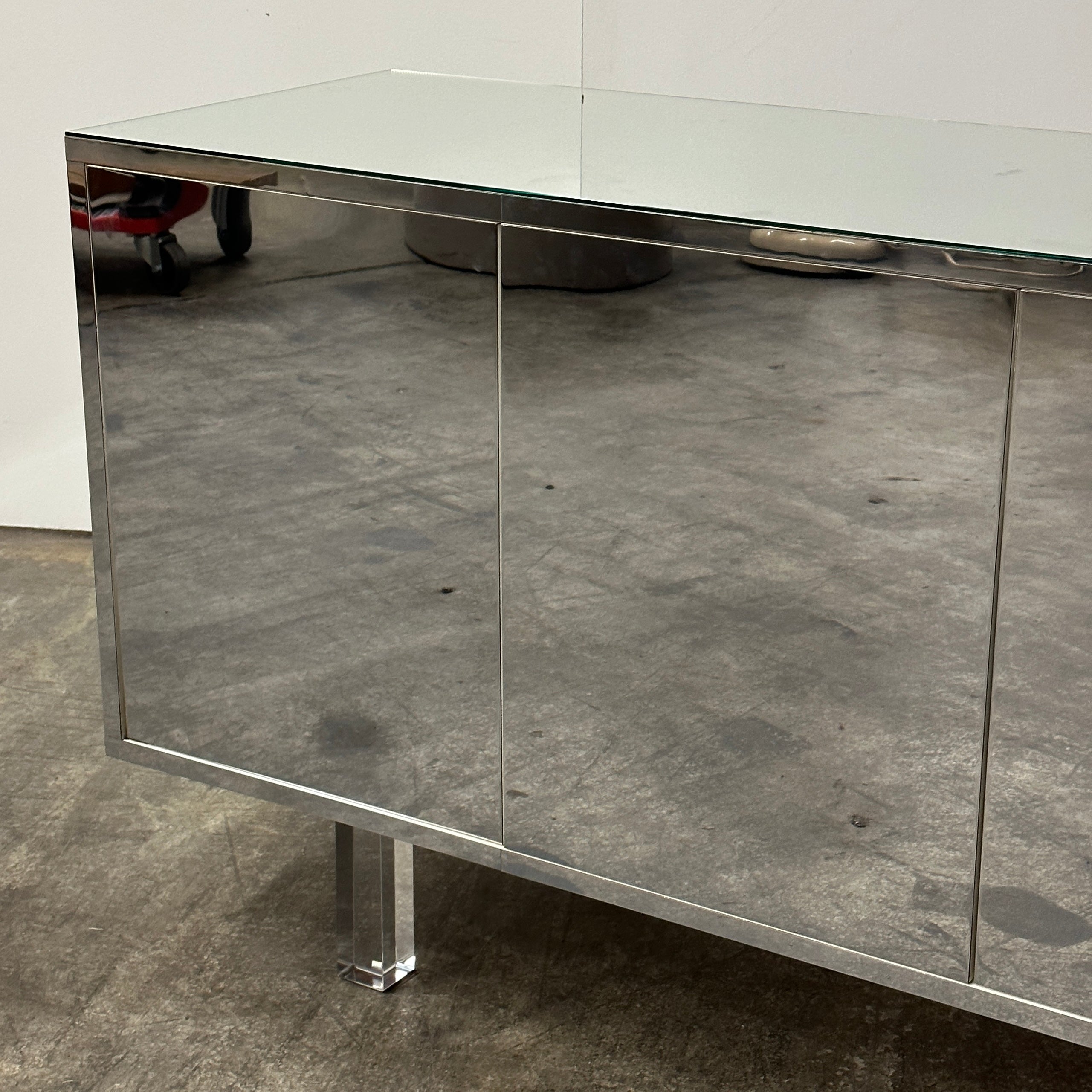 Vintage Mirror Credenza