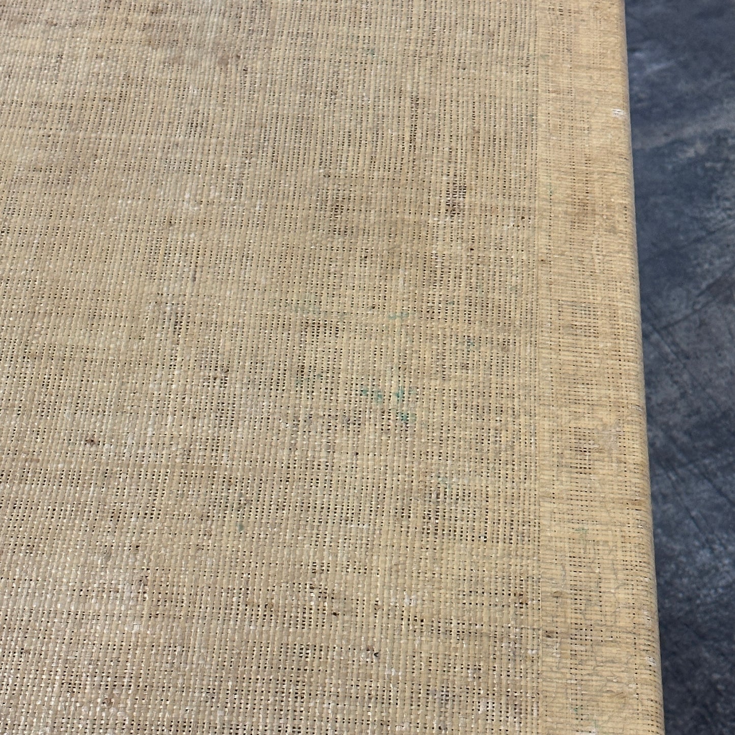 Grasscloth Parsons Style Dining Table