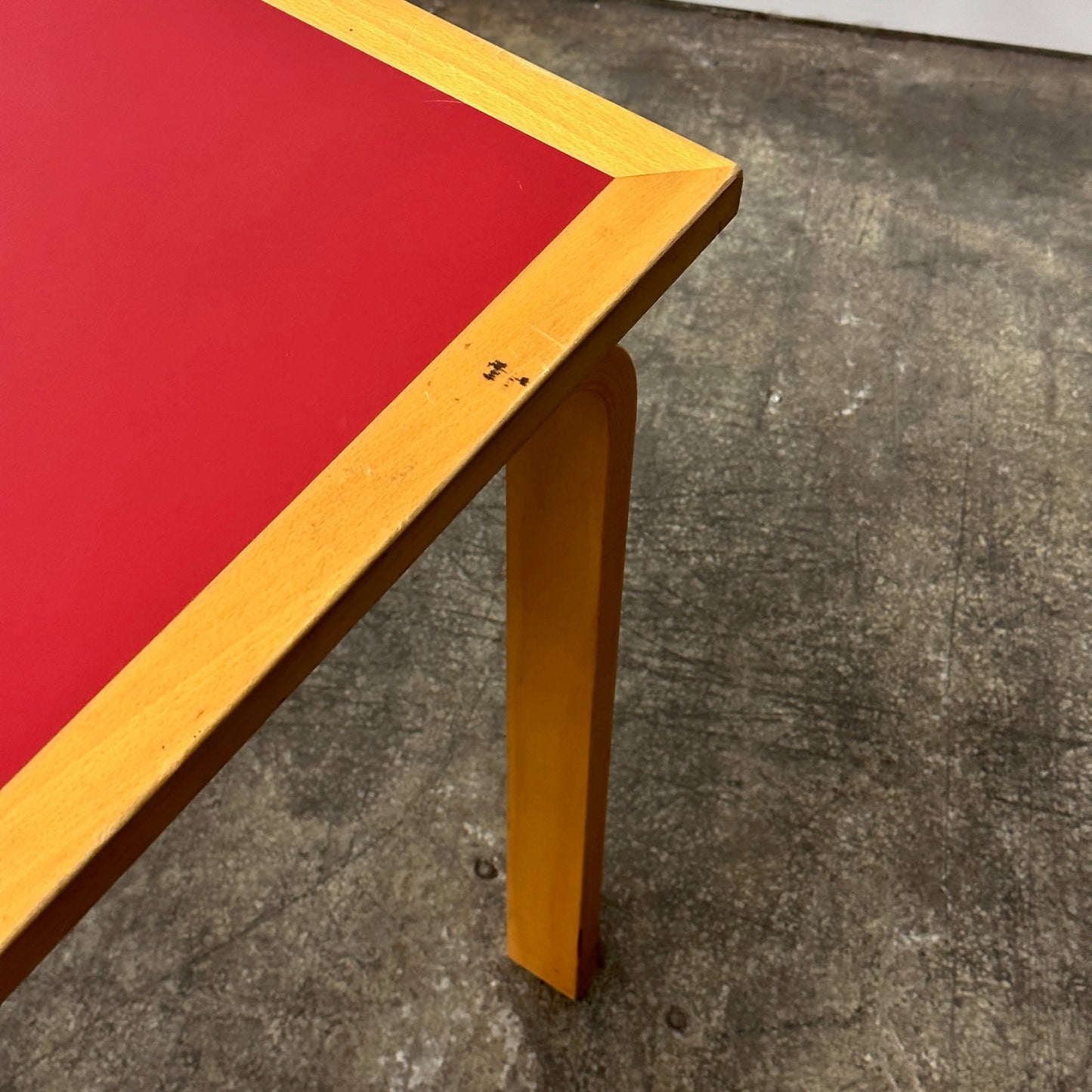 Square Red Table by Rud Thygesen and Johnny Sørensen for Magnus Olesen