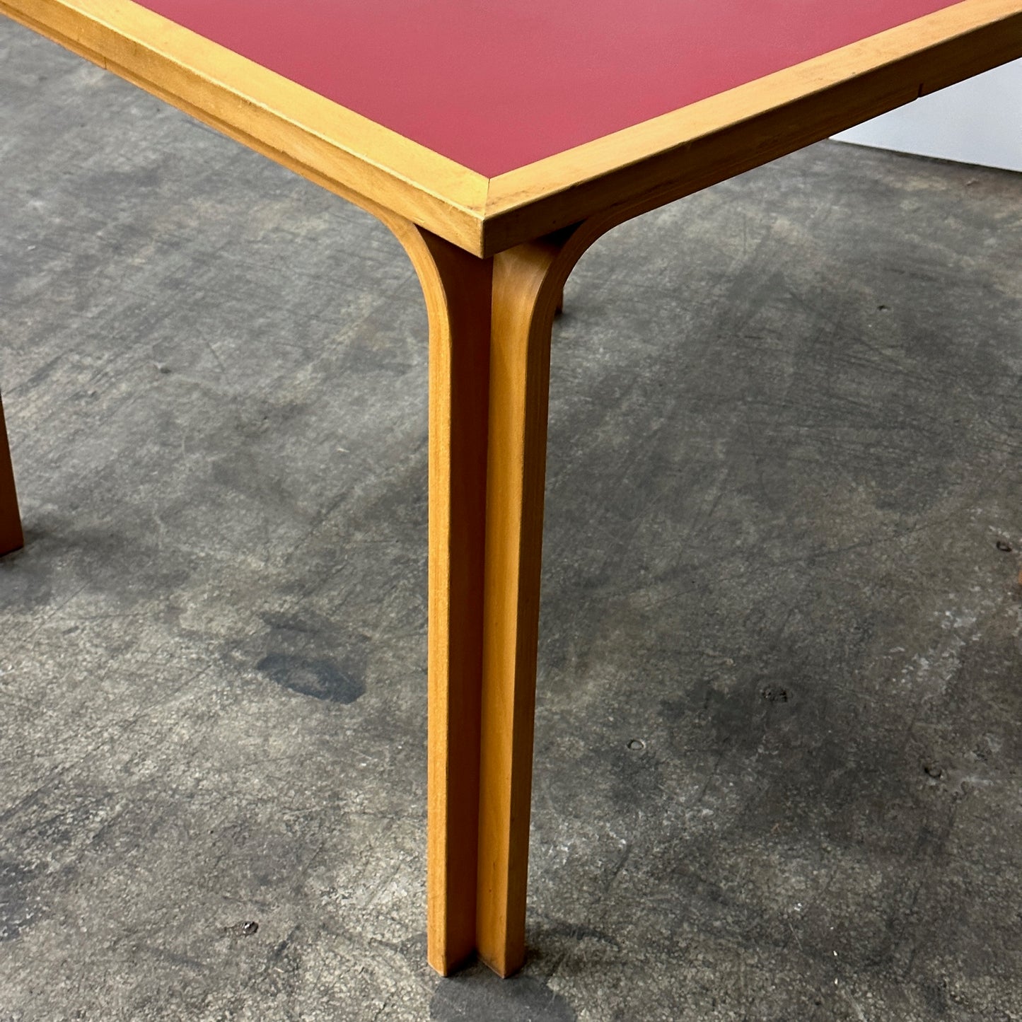 Square Red Table by Rud Thygesen and Johnny Sørensen for Magnus Olesen