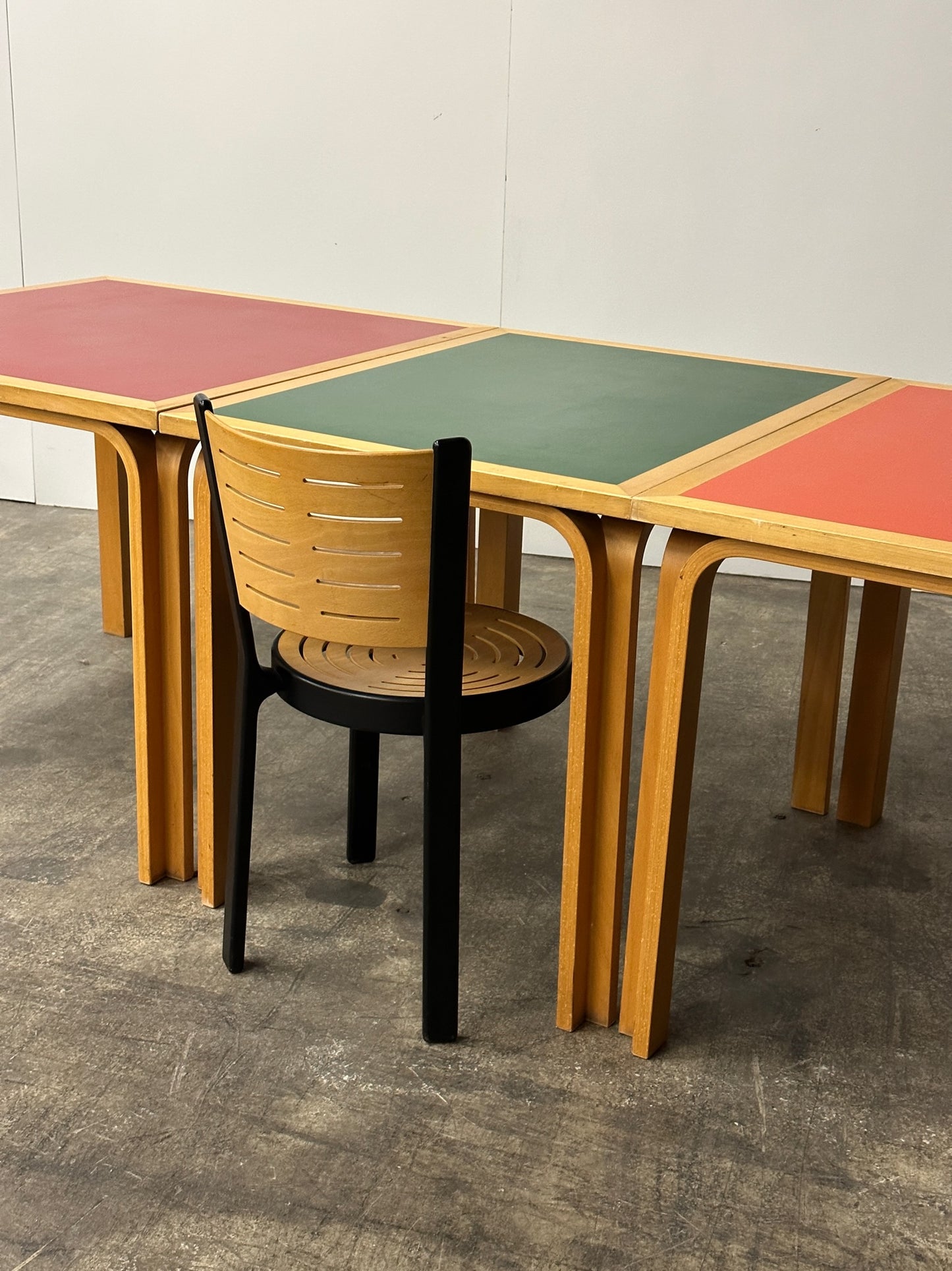 Square Red Table by Rud Thygesen and Johnny Sørensen for Magnus Olesen