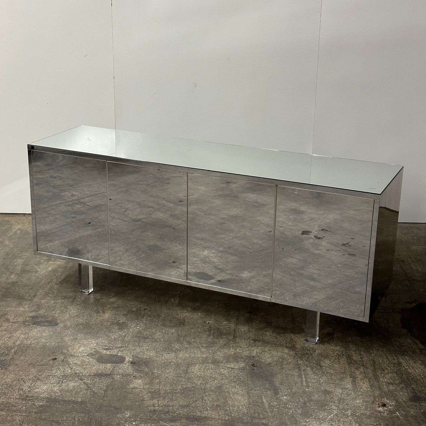 Vintage Mirror Credenza
