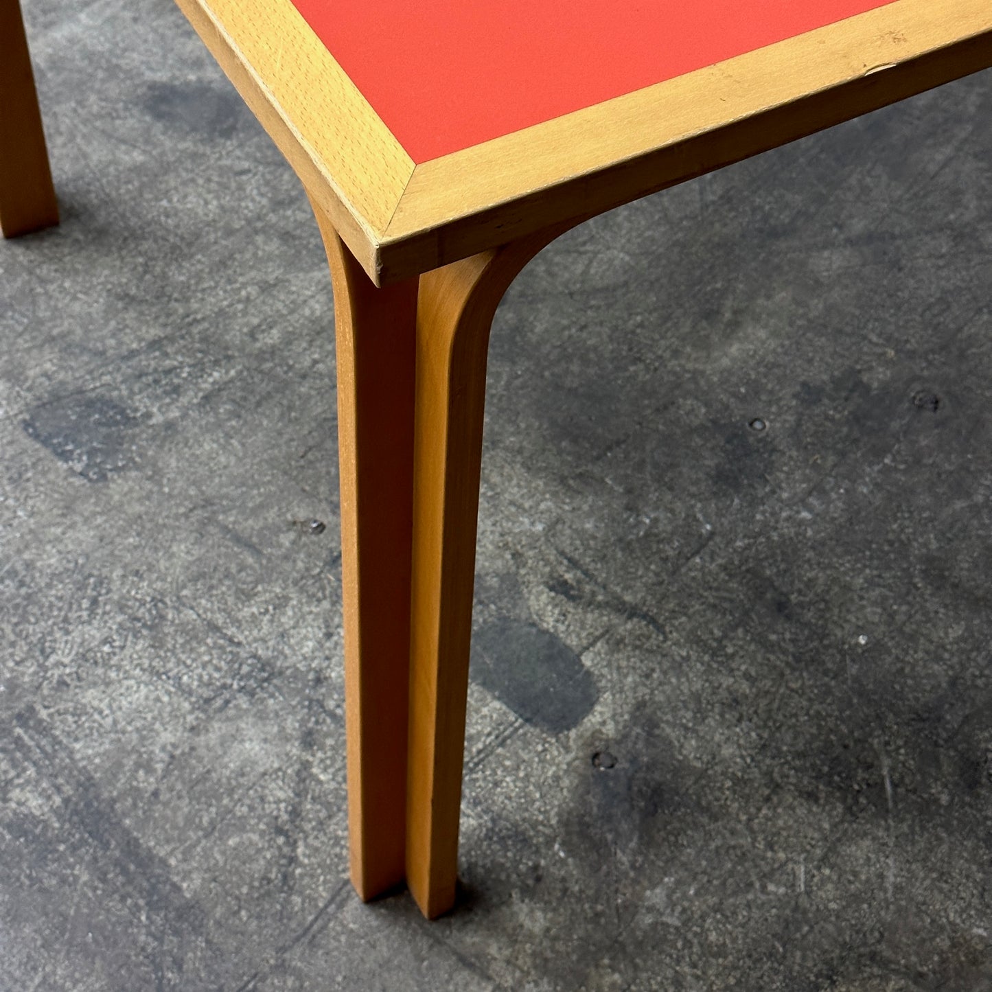 Square Orange Table by Rud Thygesen and Johnny Sørensen for Magnus Olesen