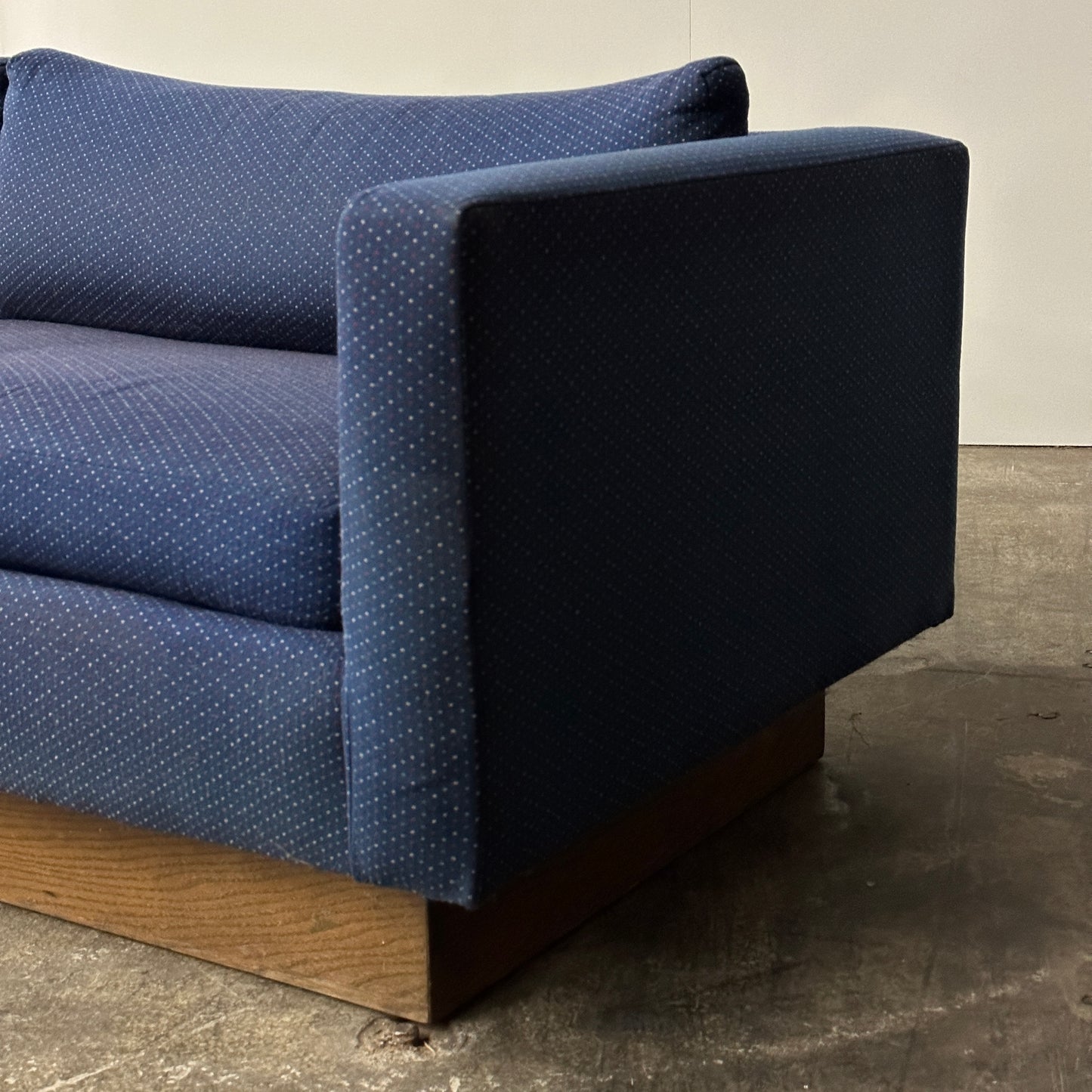Vintage Tuxedo Sofa on Plinth Base
