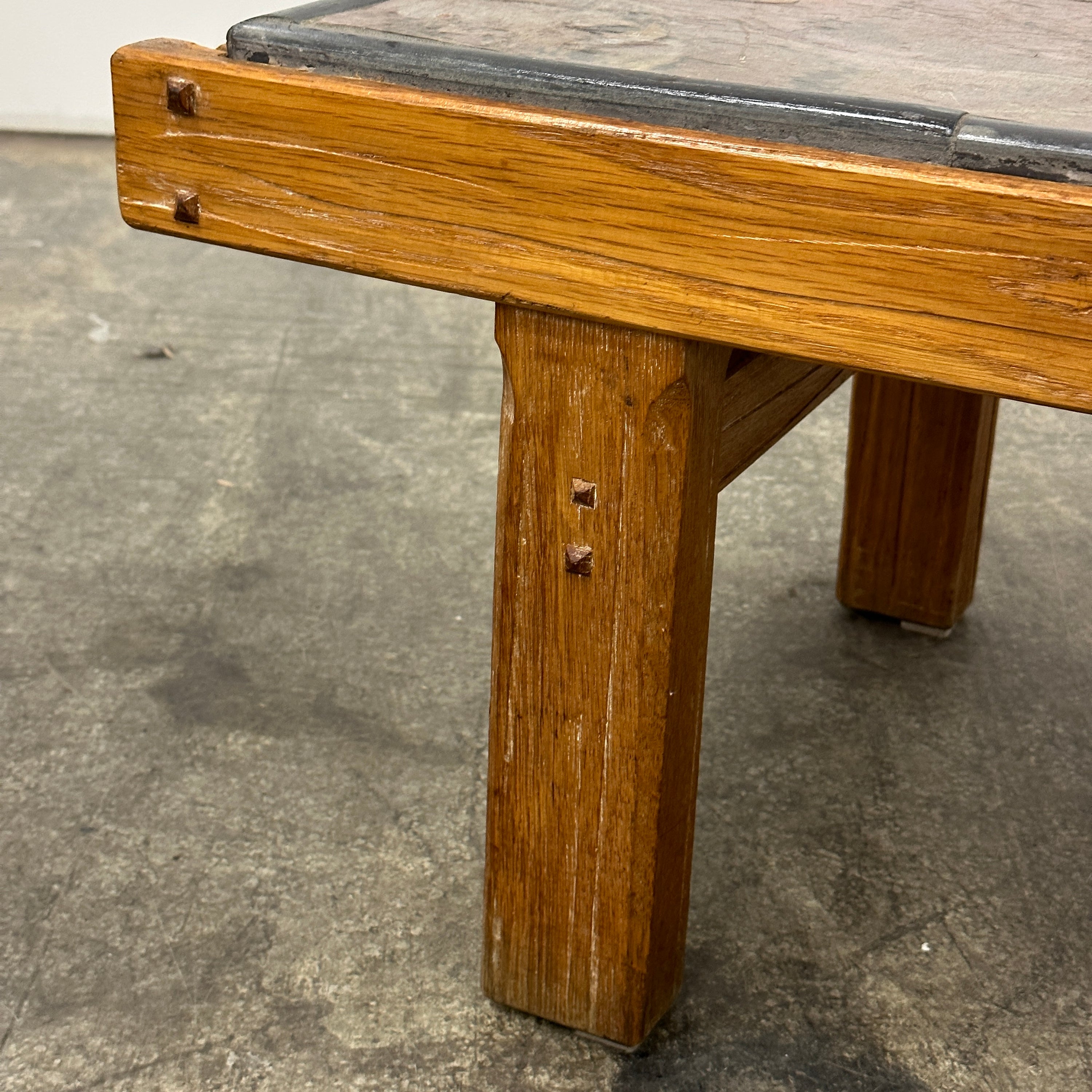 Brutalist Primitive Mosaic Stone Coffee Table