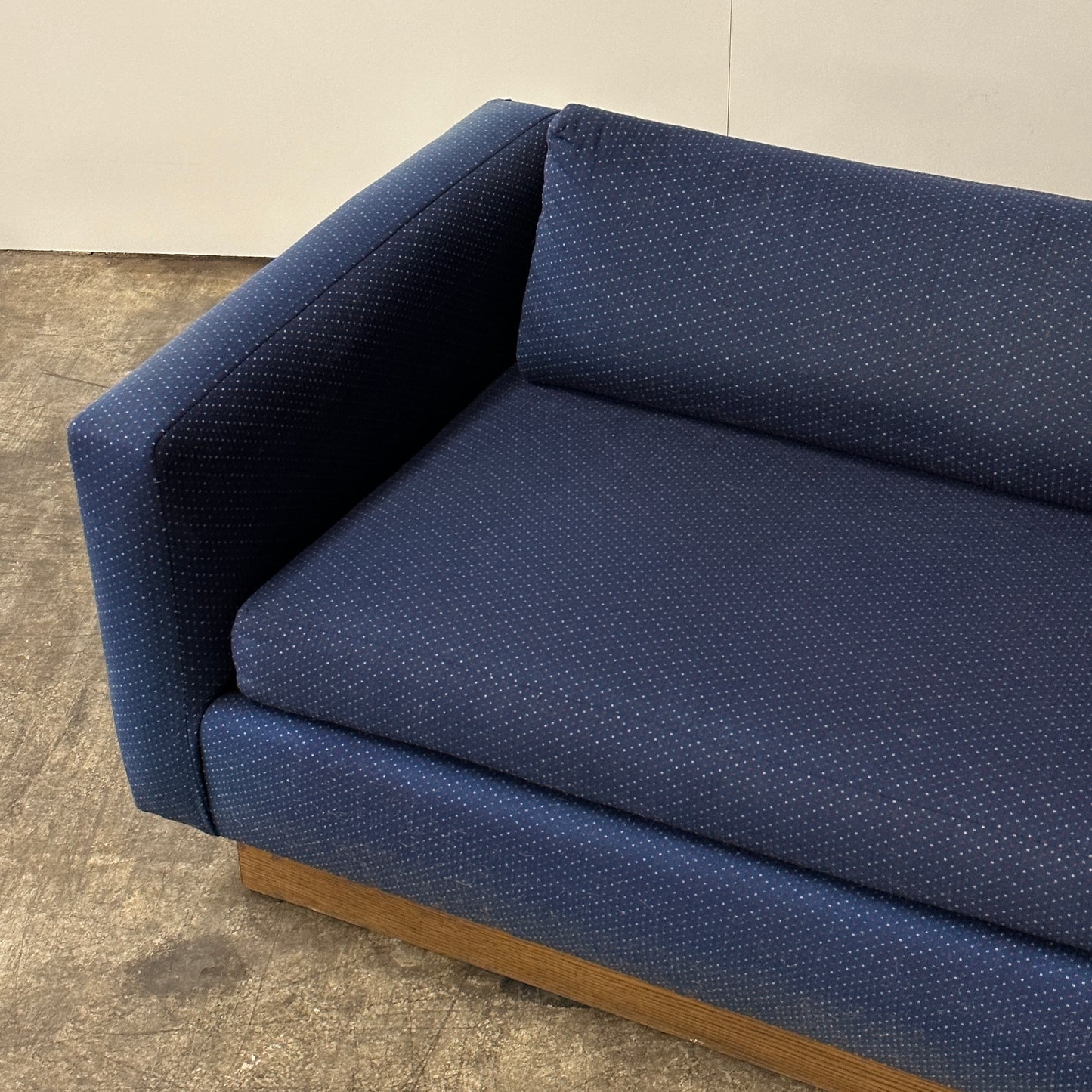 Vintage Tuxedo Sofa on Plinth Base