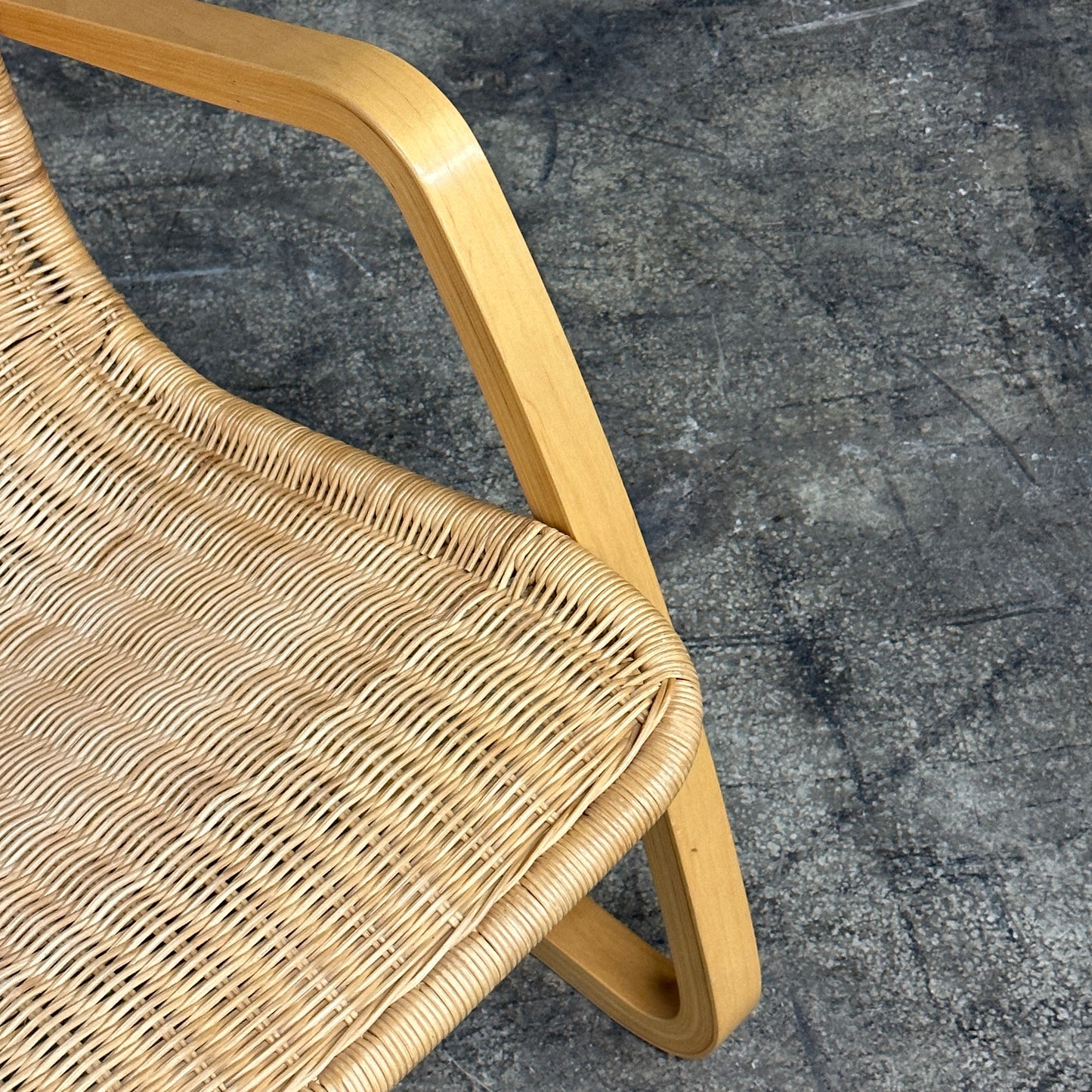 Vintage Bentwood Wicker Chair by Ikea