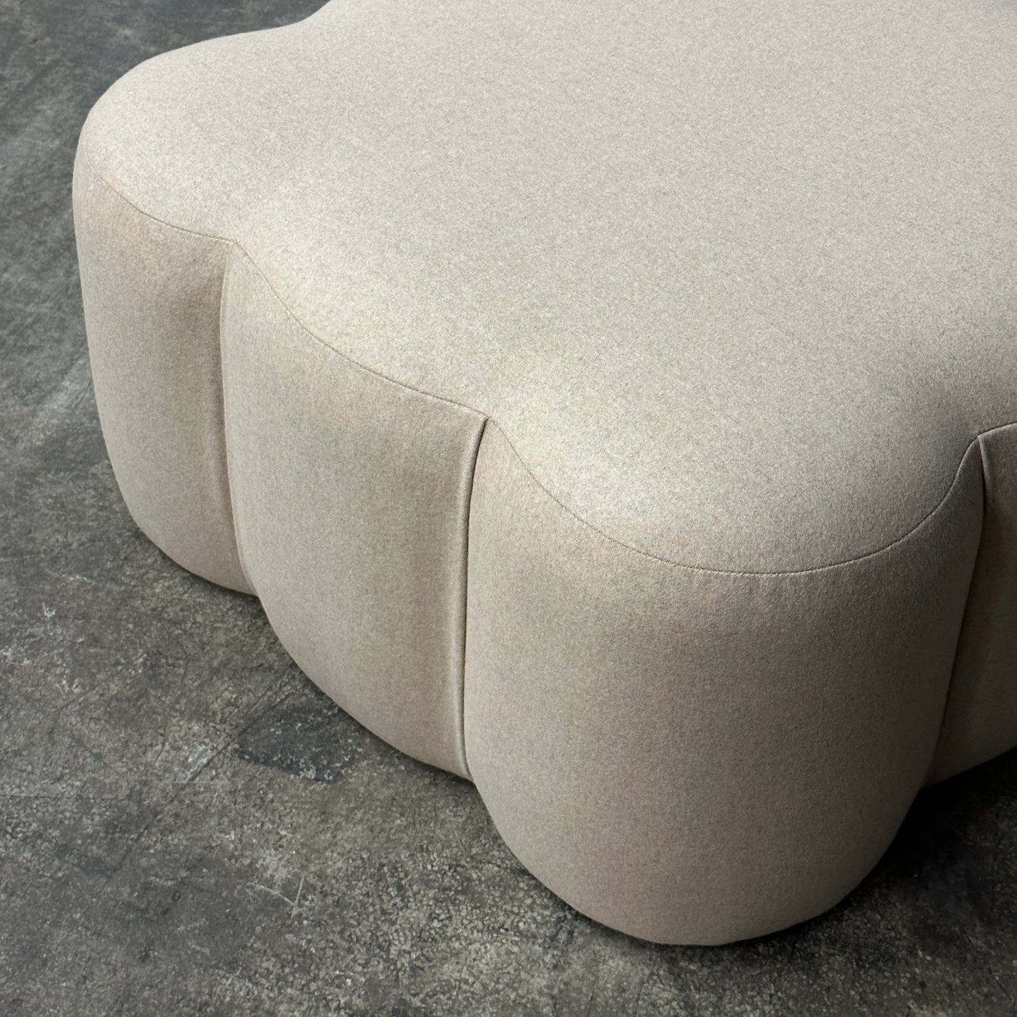 Postmodern Chunky Ottoman in Kvadrat Felt Wool