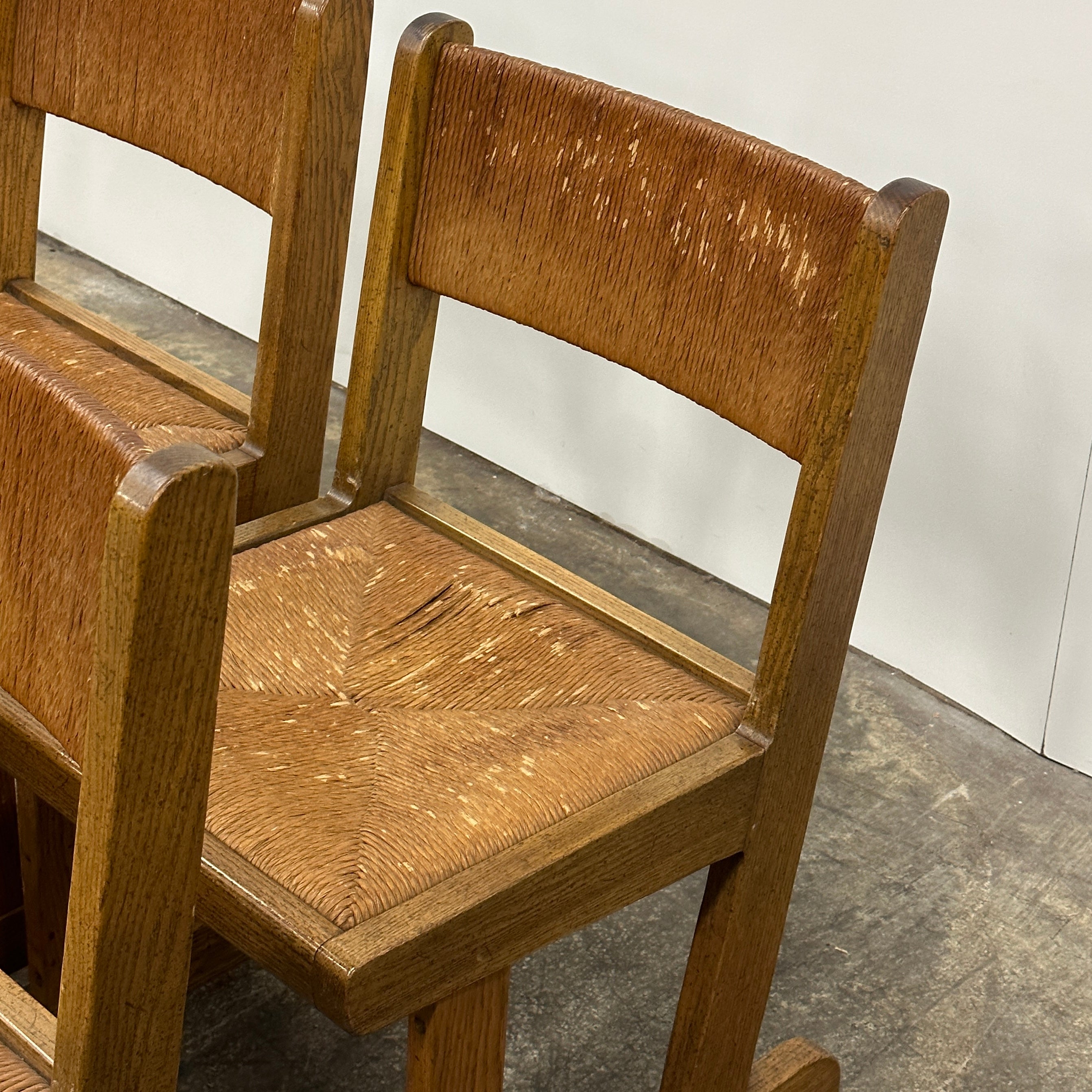 Oak/Rush Dining Chairs