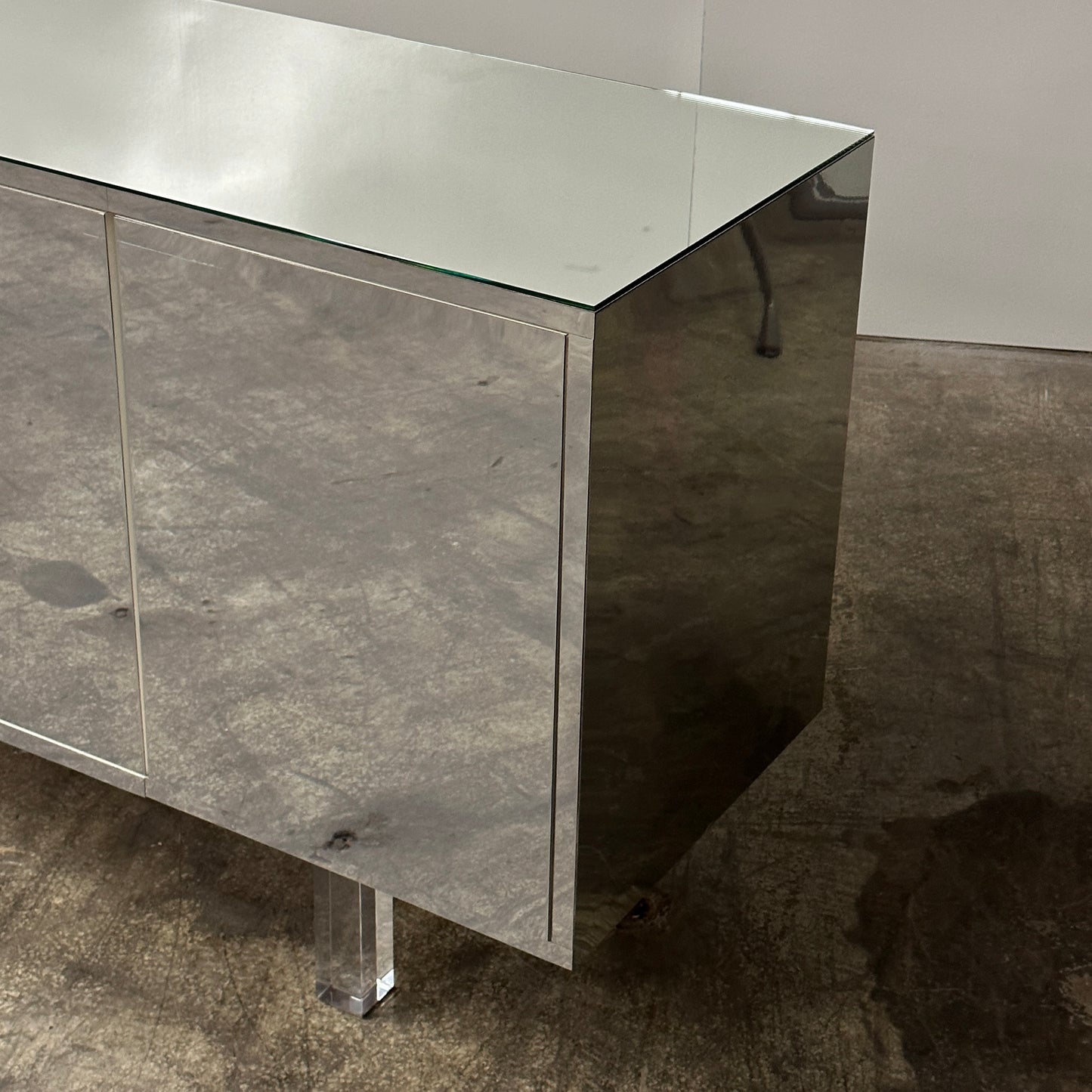 Vintage Mirror Credenza