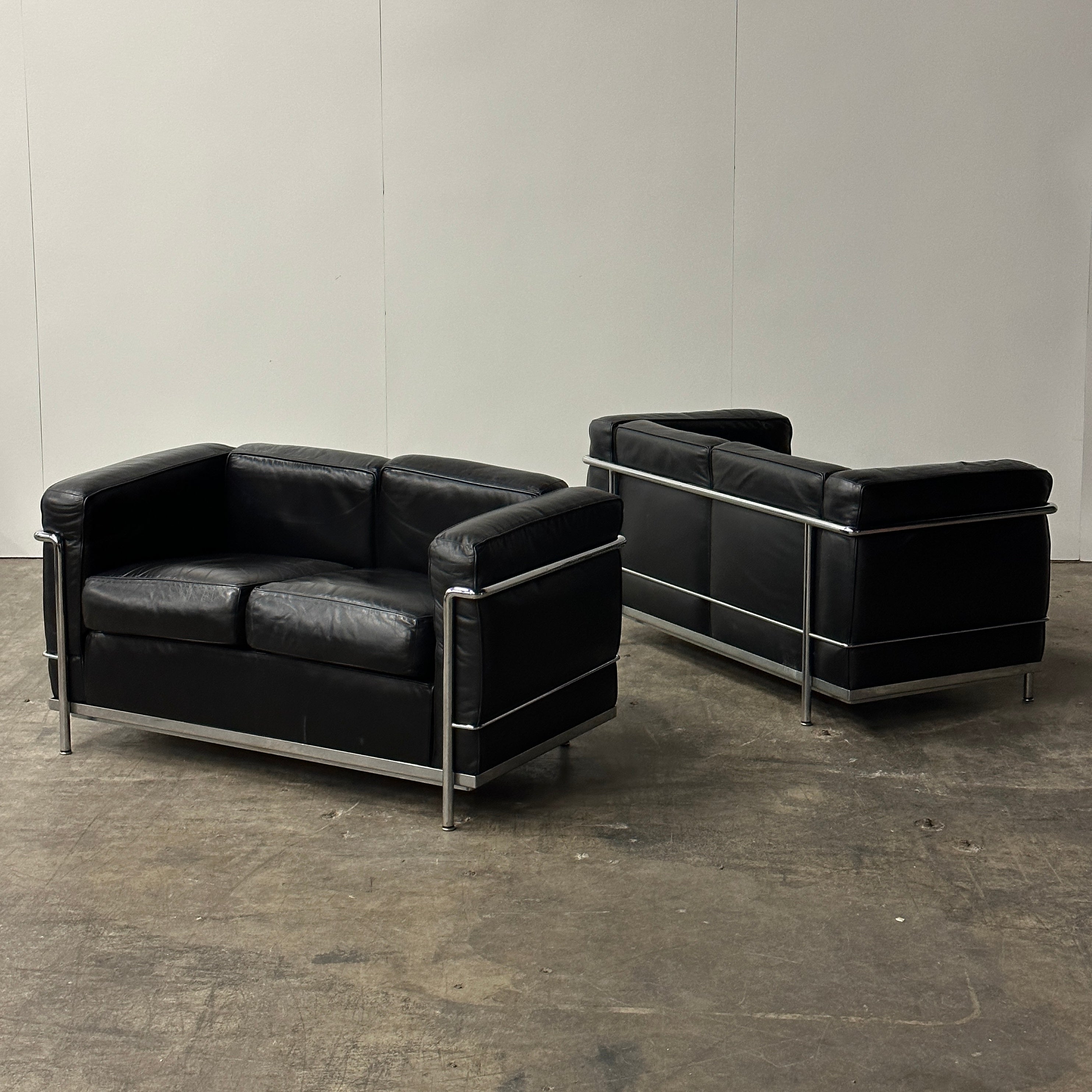 LC2 Petite Loveseat by Le Corbusier, Pierre Jeanneret, and Charlotte Perriand for Cassina