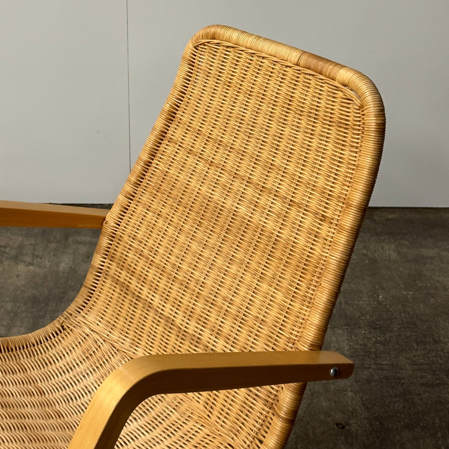 Vintage Bentwood Wicker Chair by Ikea