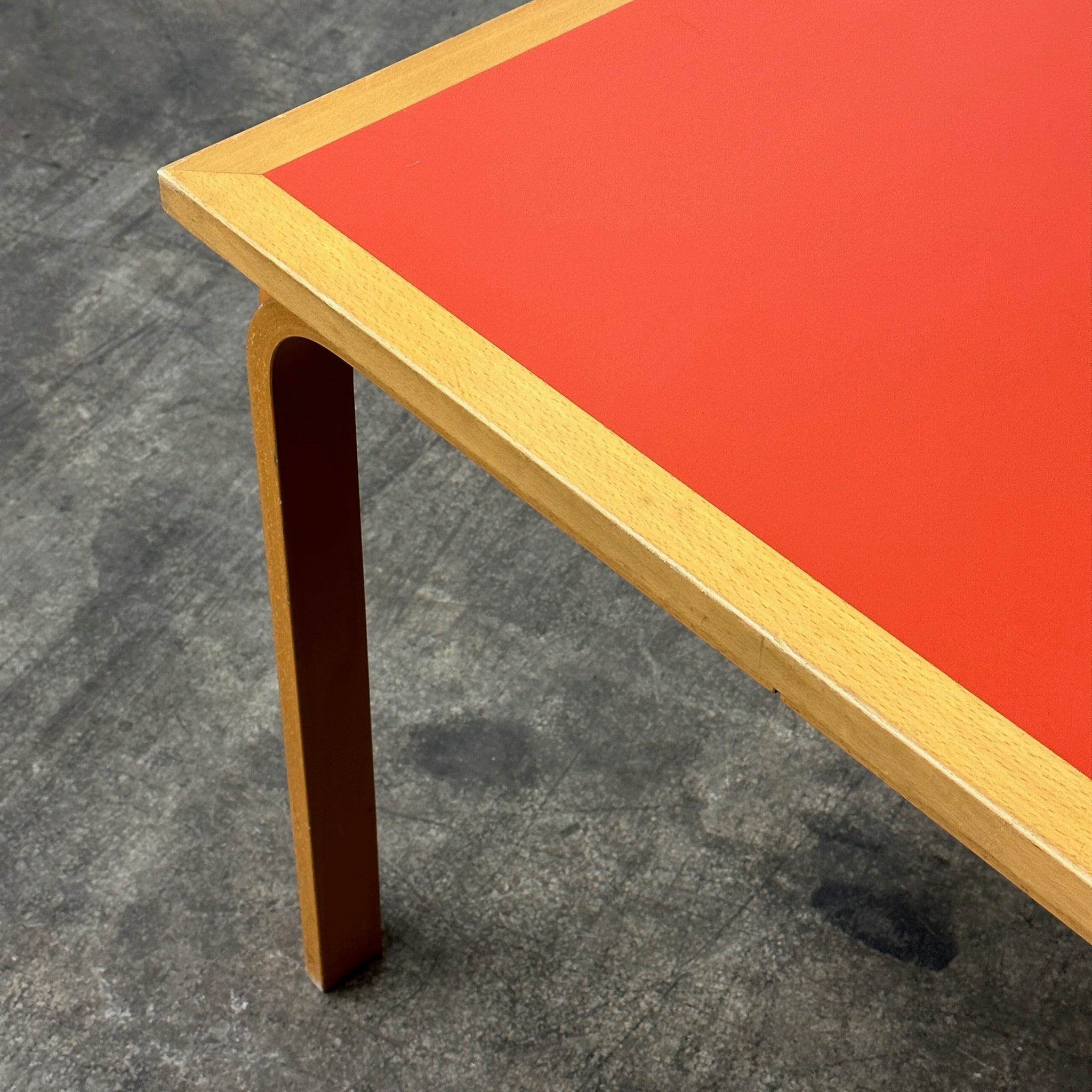 Square Orange Table by Rud Thygesen and Johnny Sørensen for Magnus Olesen