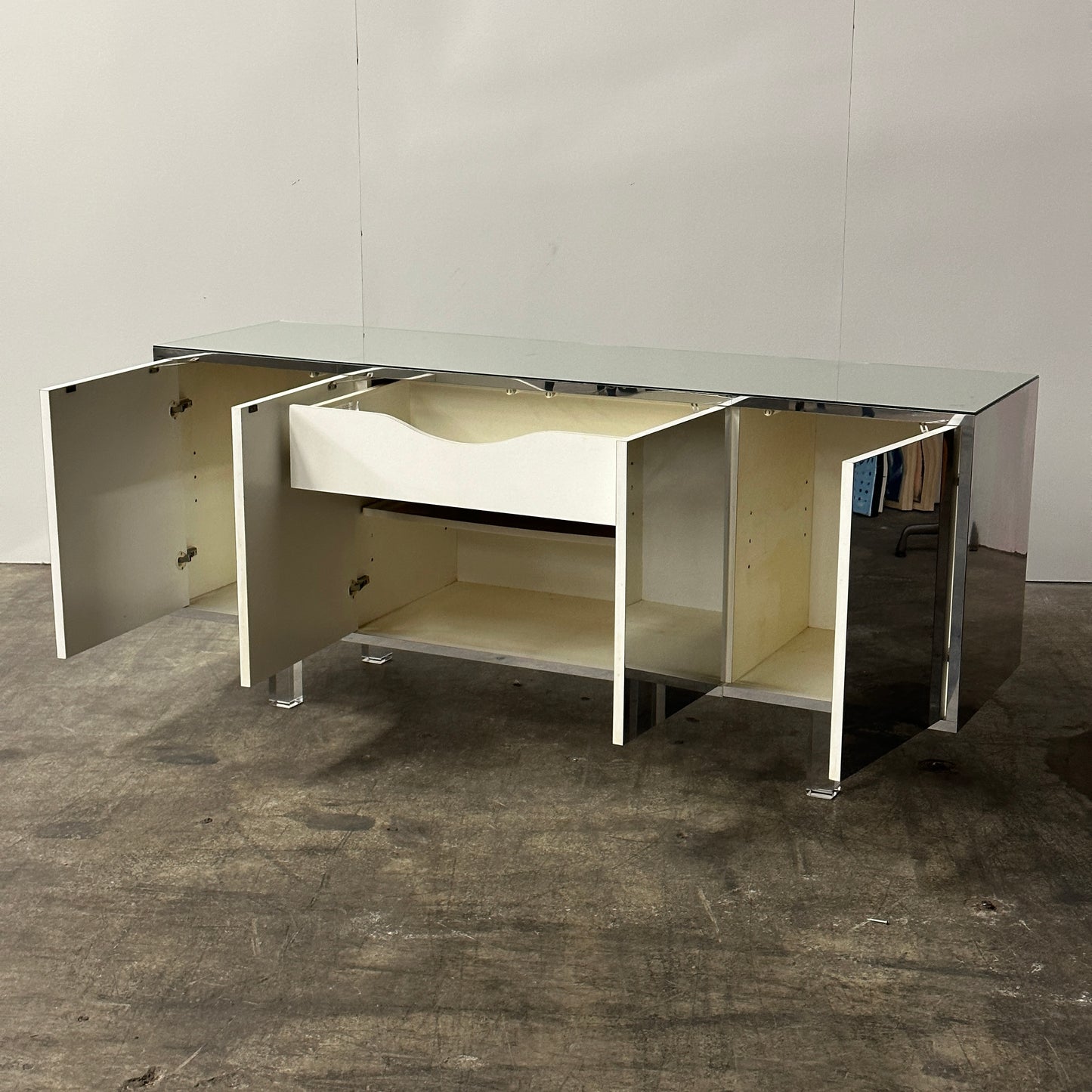 Vintage Mirror Credenza