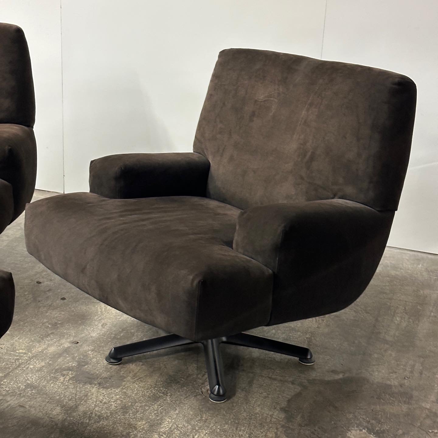 Chunky Armchairs + Ottoman by Walter Knoll for Brayton International