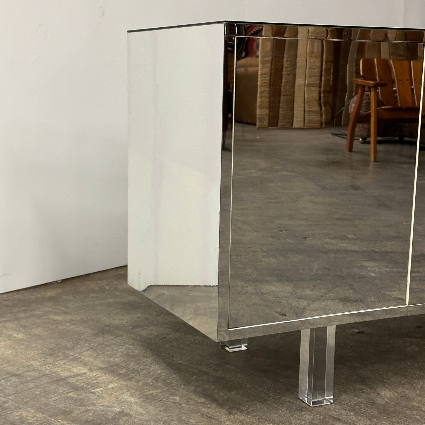 Vintage Mirror Credenza