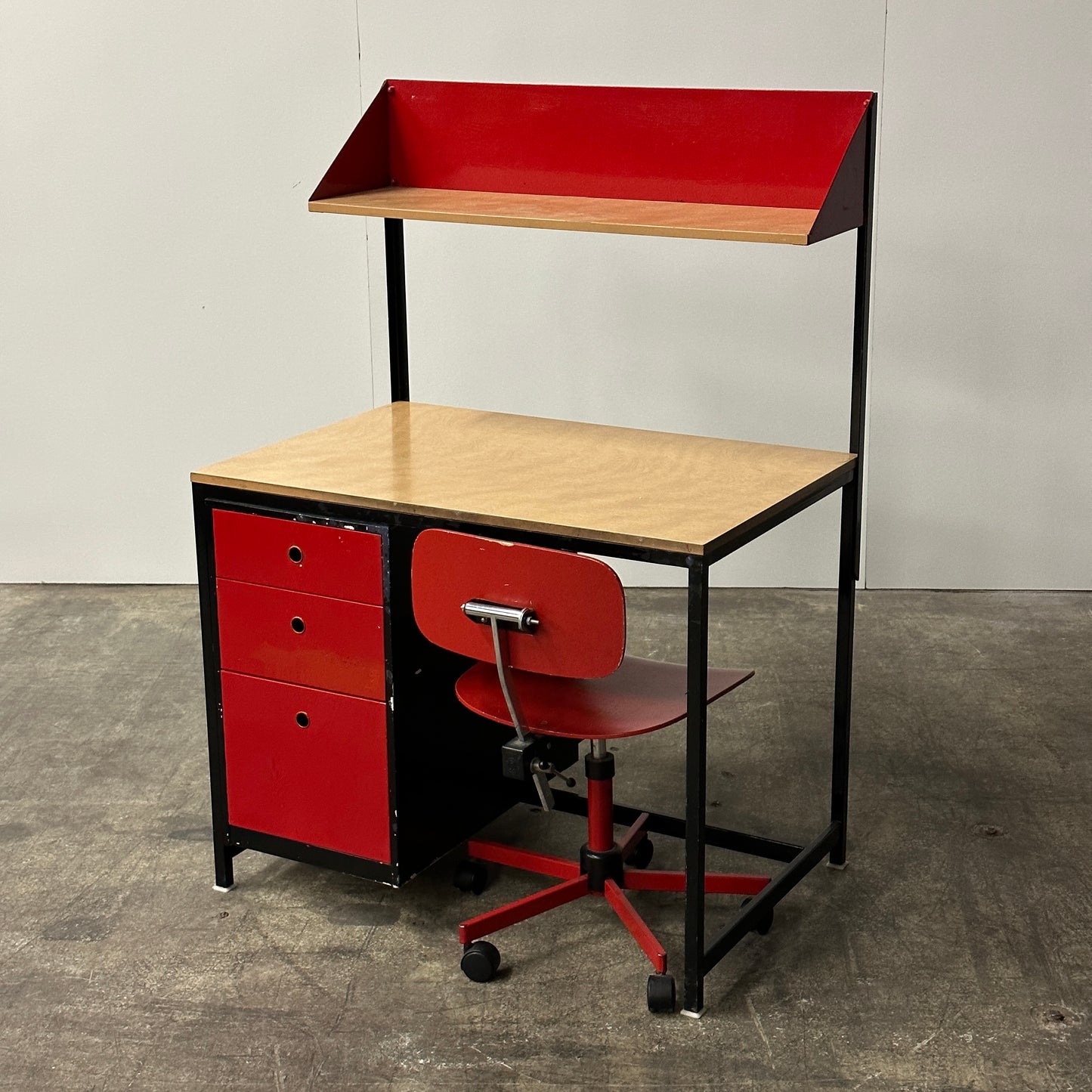 Industrial Desk + Drafting Chair