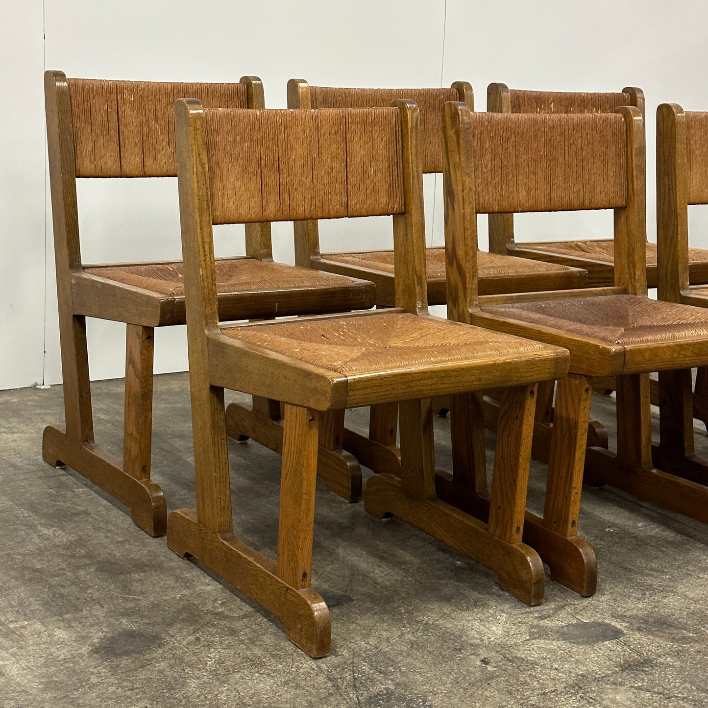 Oak/Rush Dining Chairs