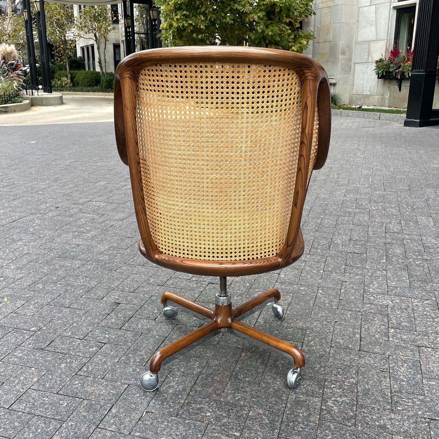 Caned Swivel Chair by Ward Bennett