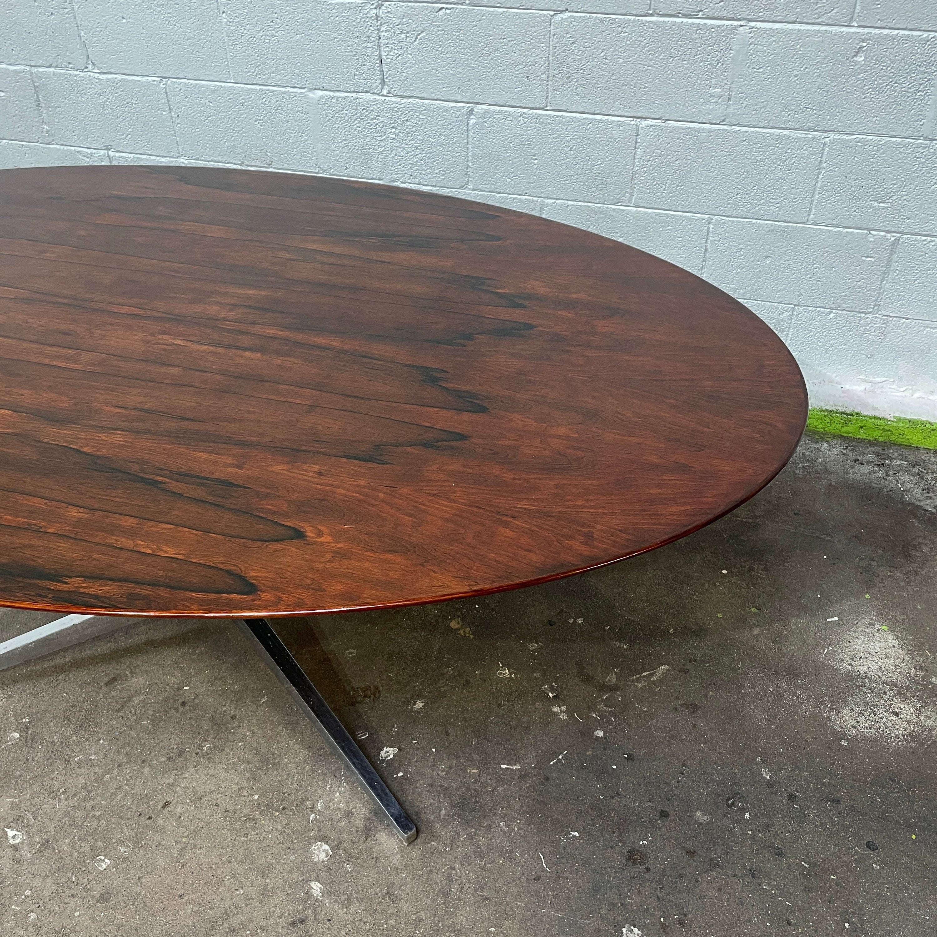 Florence Knoll Brazilian Rosewood Elliptical Dining Table/Desk