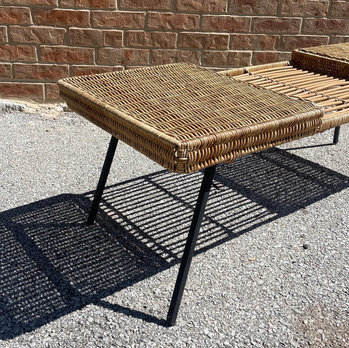 Iron + Rattan Coffee Table