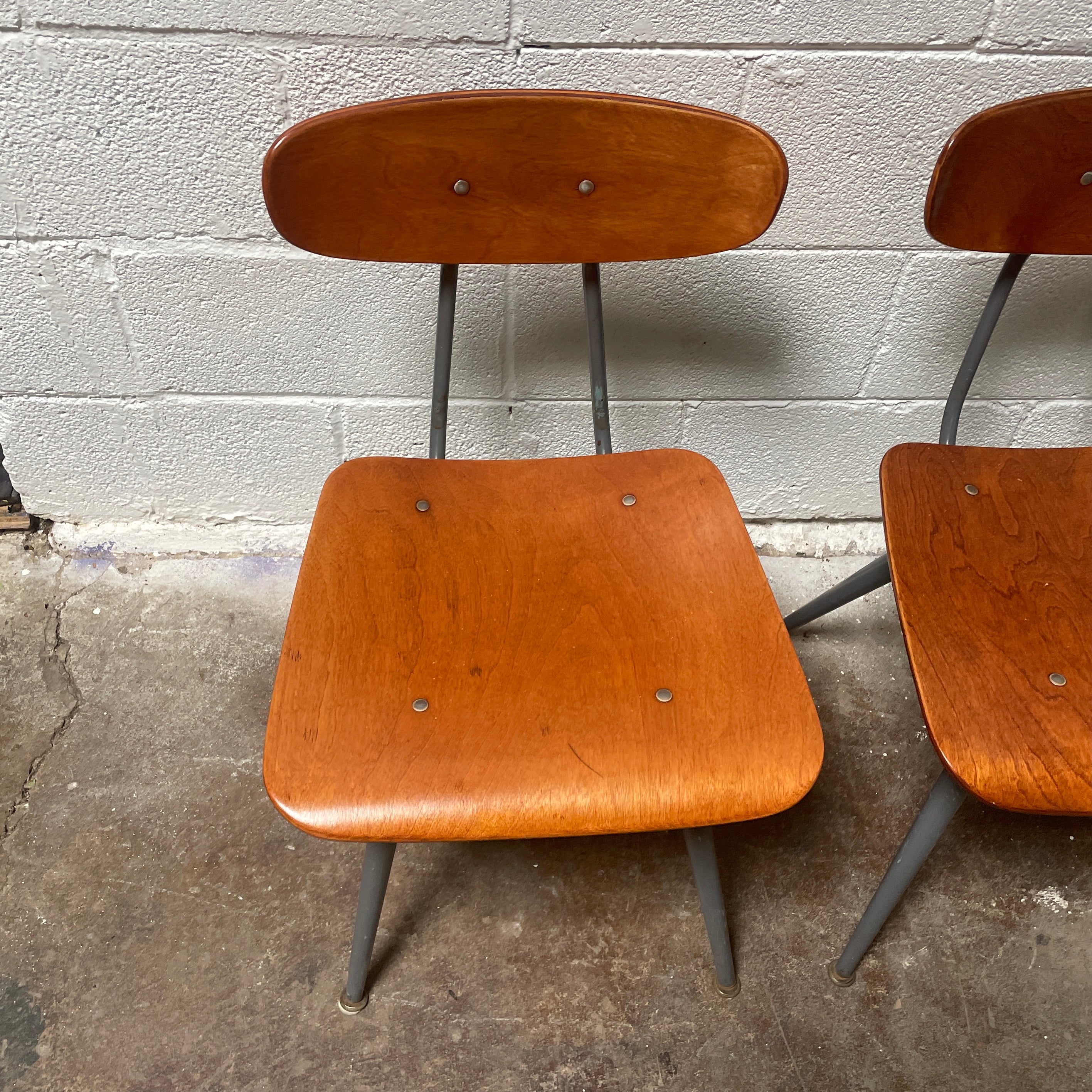 1950’s School Chairs by American Seating Corp in Birch (Set)