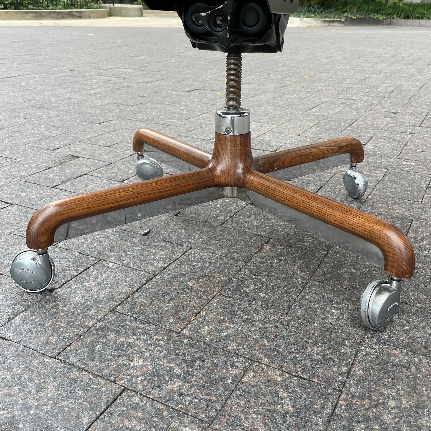 Caned Swivel Chair by Ward Bennett