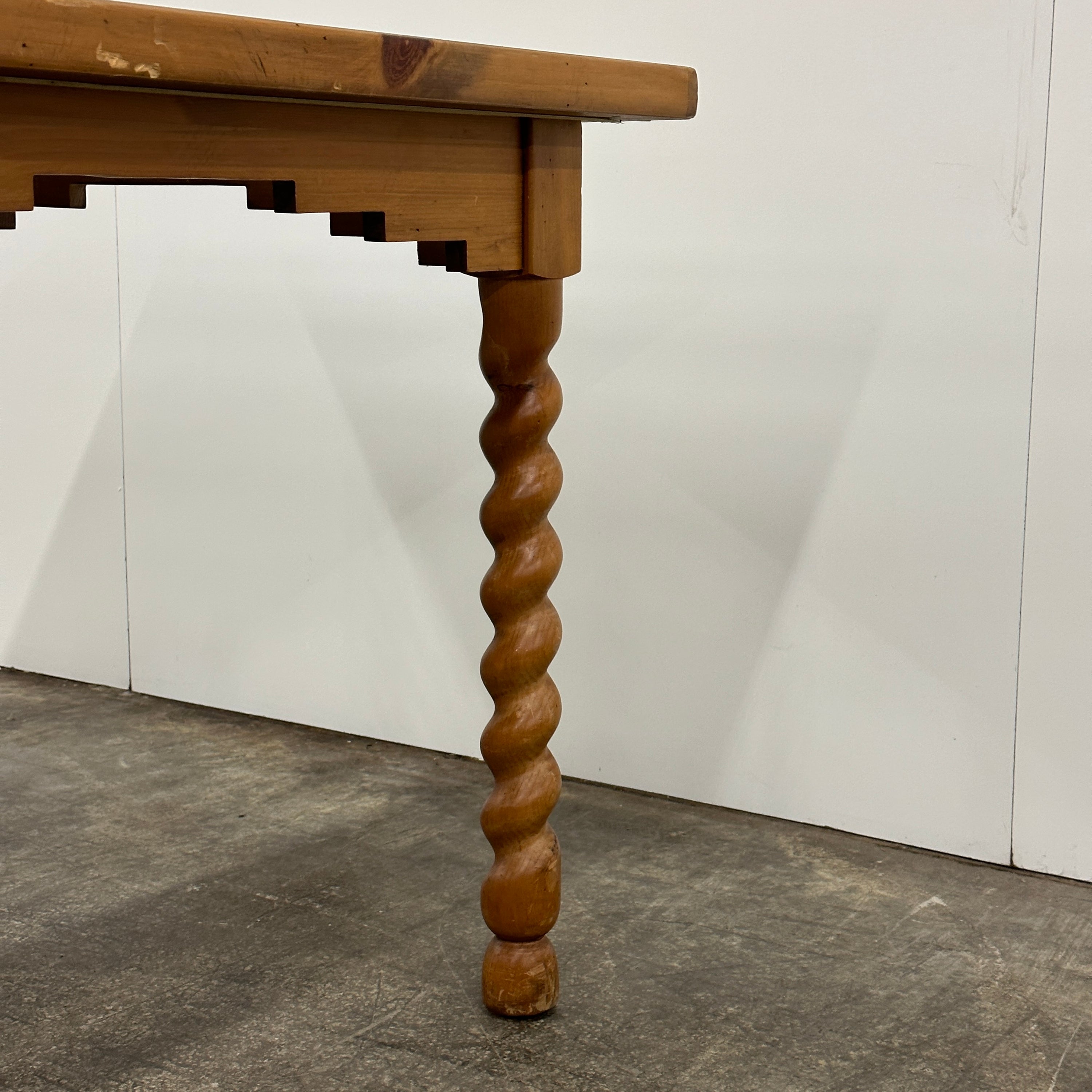 Sculptural Pine Dining Table