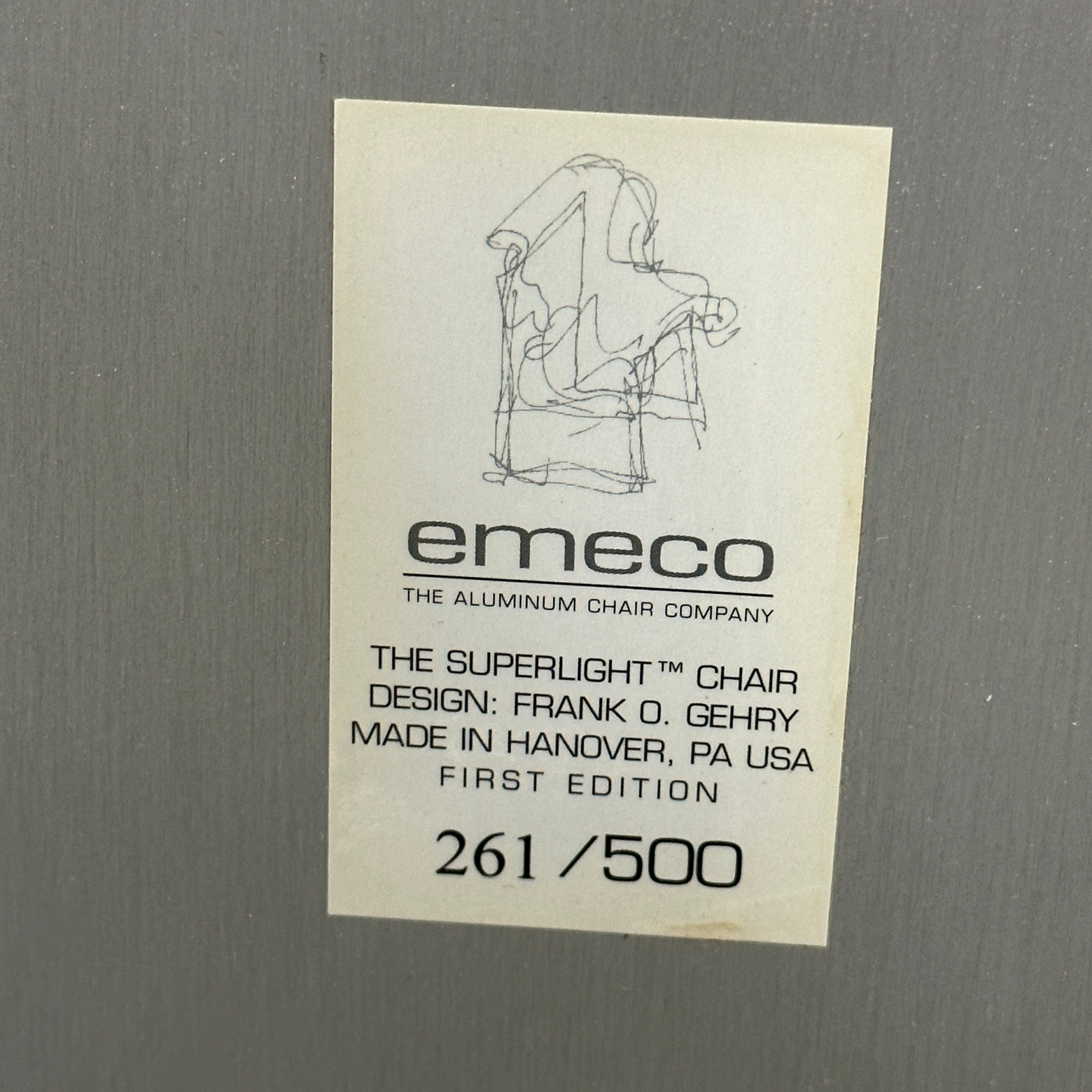 Superlight Chair by Frank Gehry for Emeco