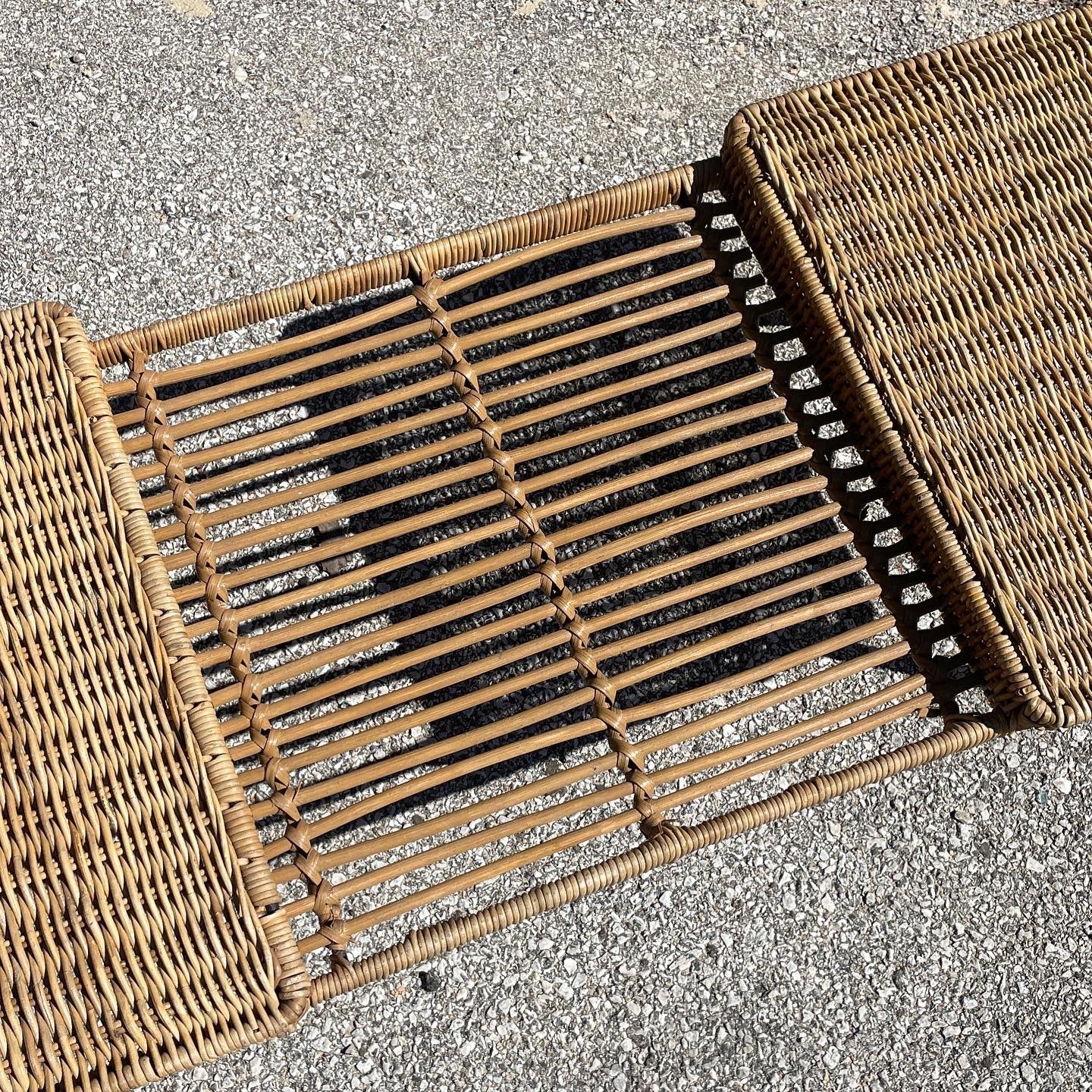 Iron + Rattan Coffee Table