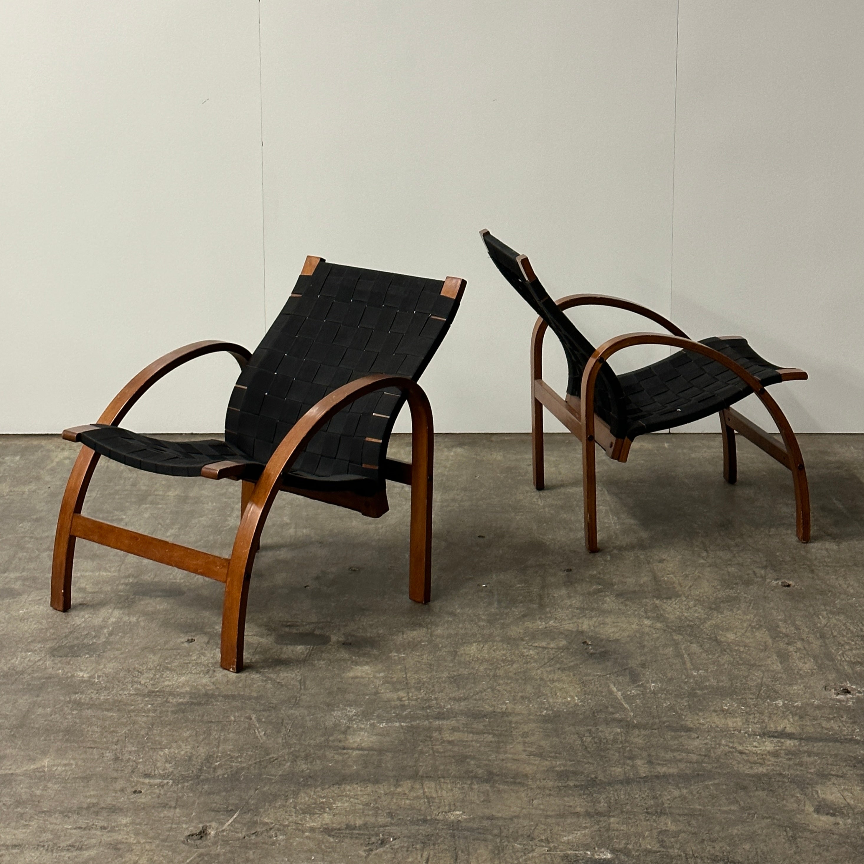 Bentwood Woven Accent Chairs by Kvist Møbler