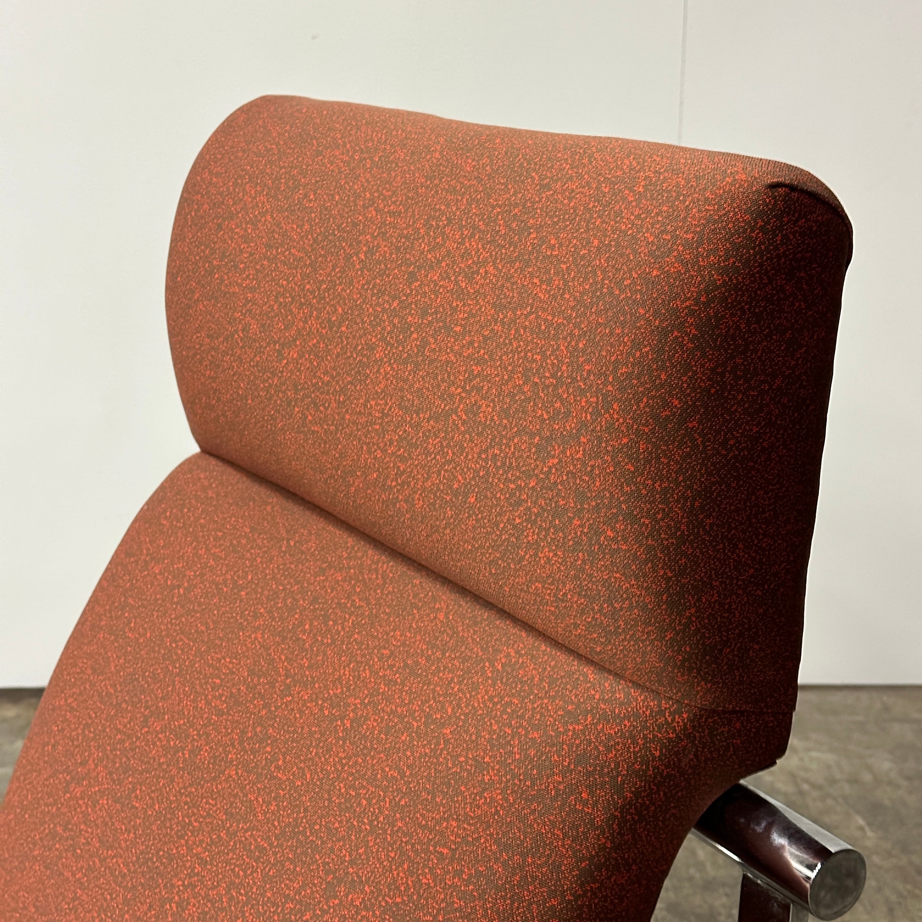 Postmodern Chrome Lounge Chair by Carson’s of High Point