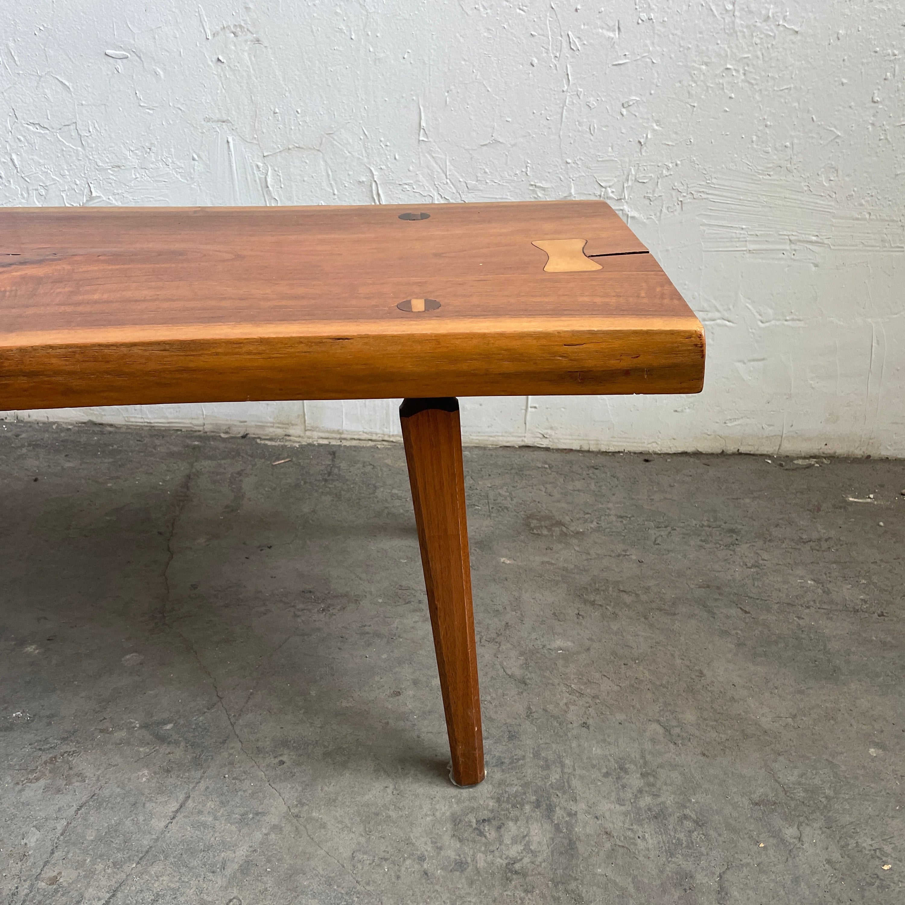 Raw Edge Walnut Slab Bench/Coffee Table