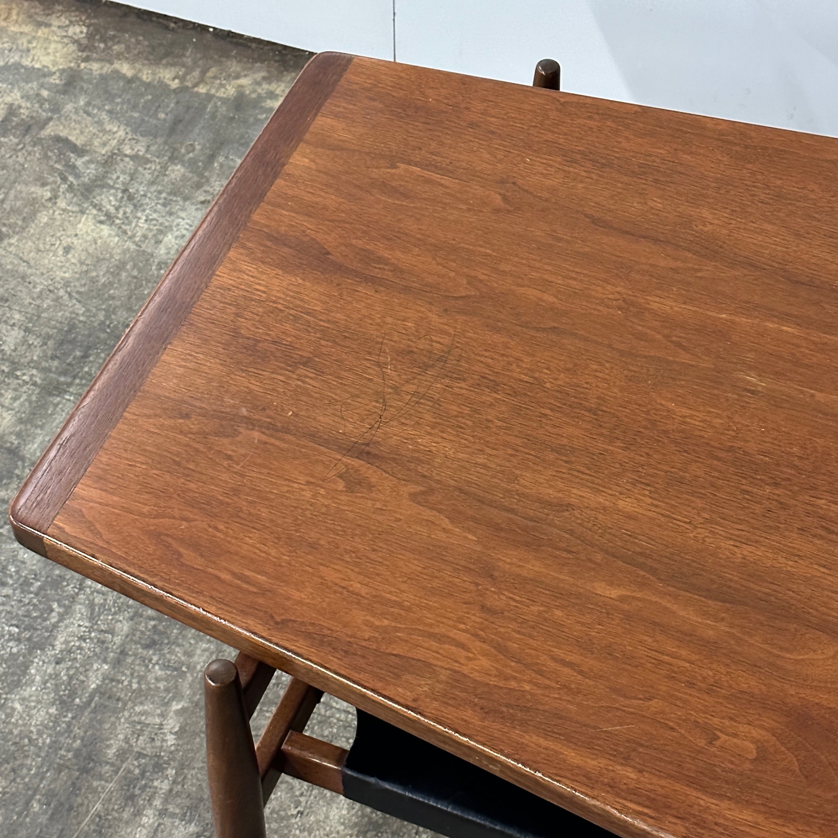Wood and Vinyl Coffee Table by Jens Risom