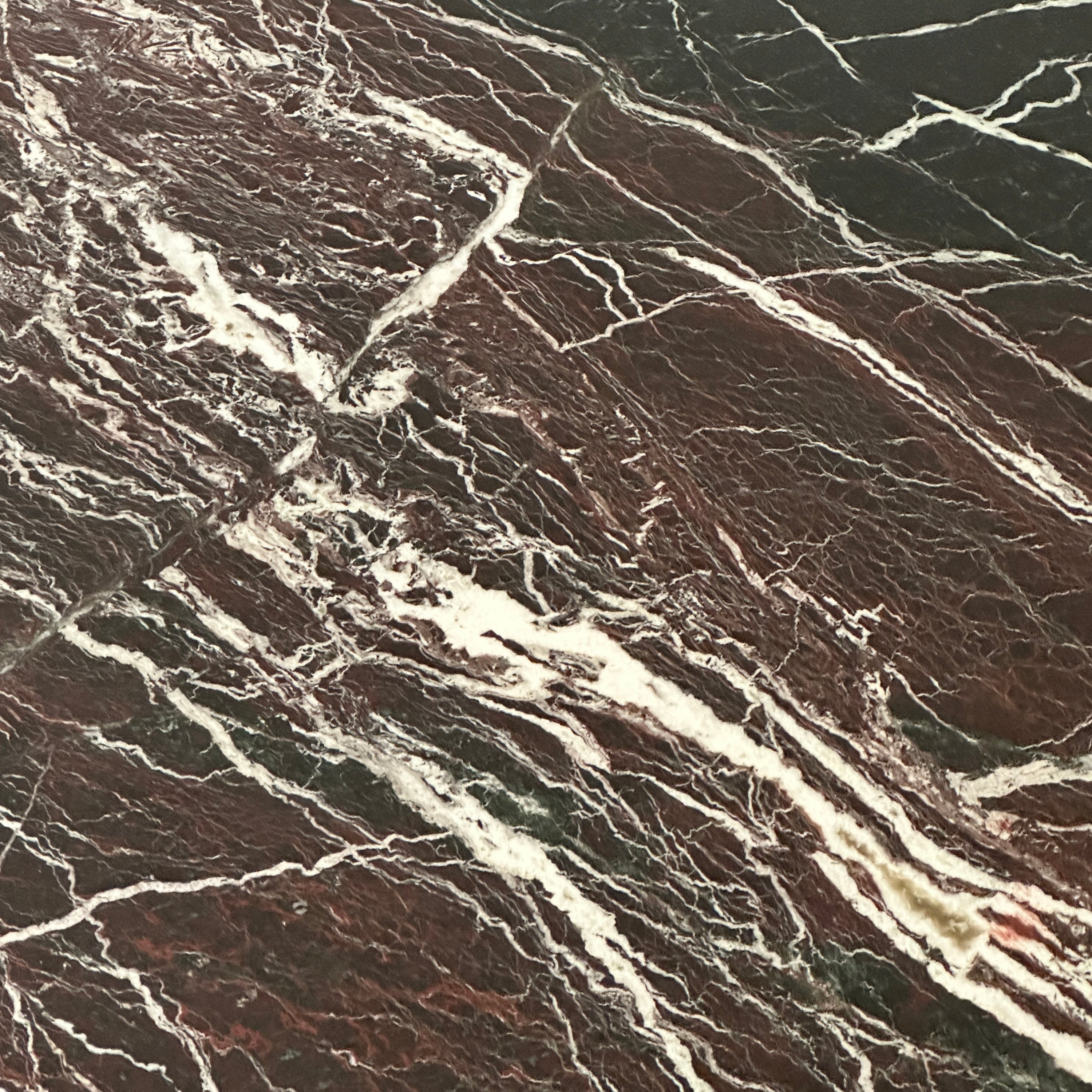 Italian Rosso Levanto Marble Coffee Table