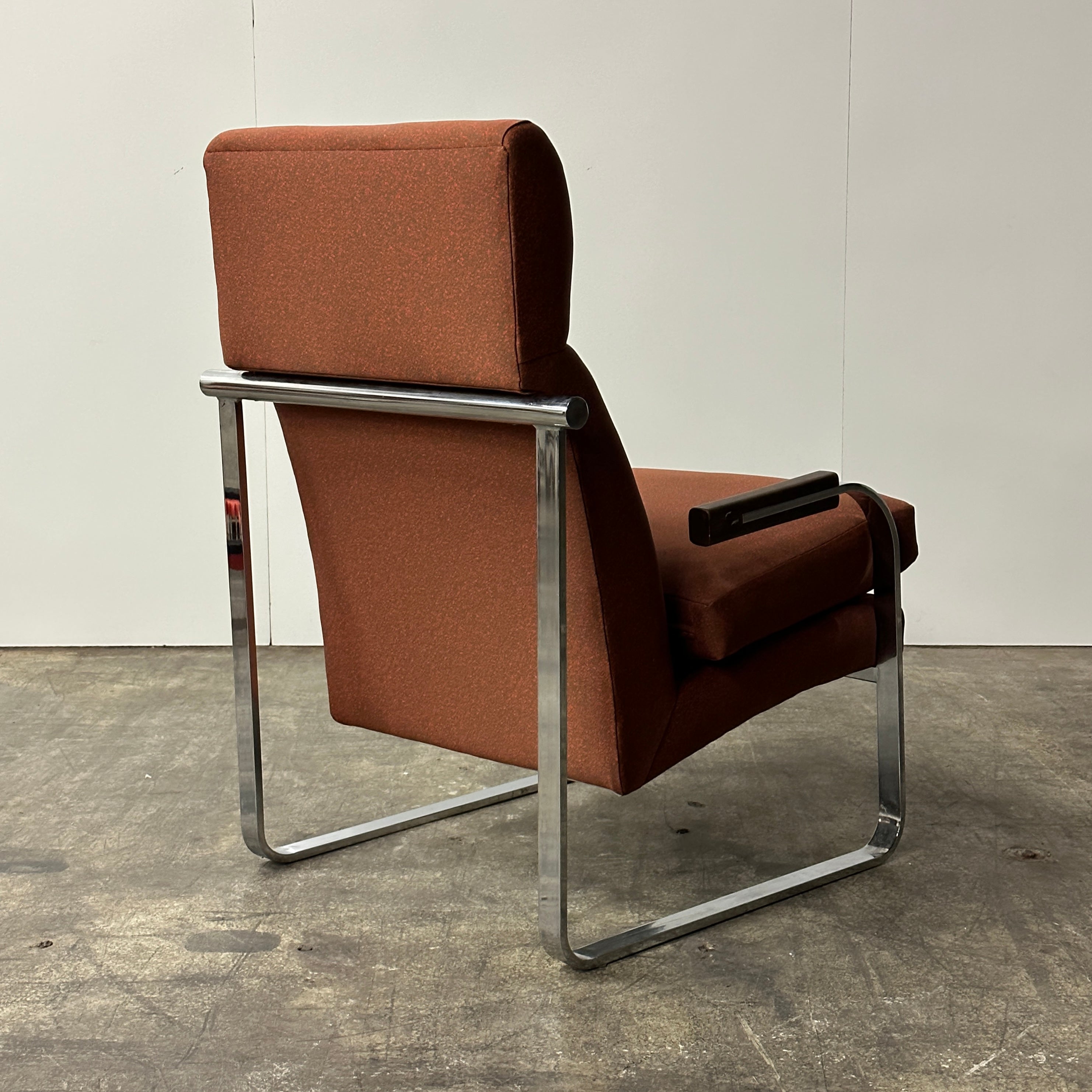 Postmodern Chrome Lounge Chair by Carson’s of High Point