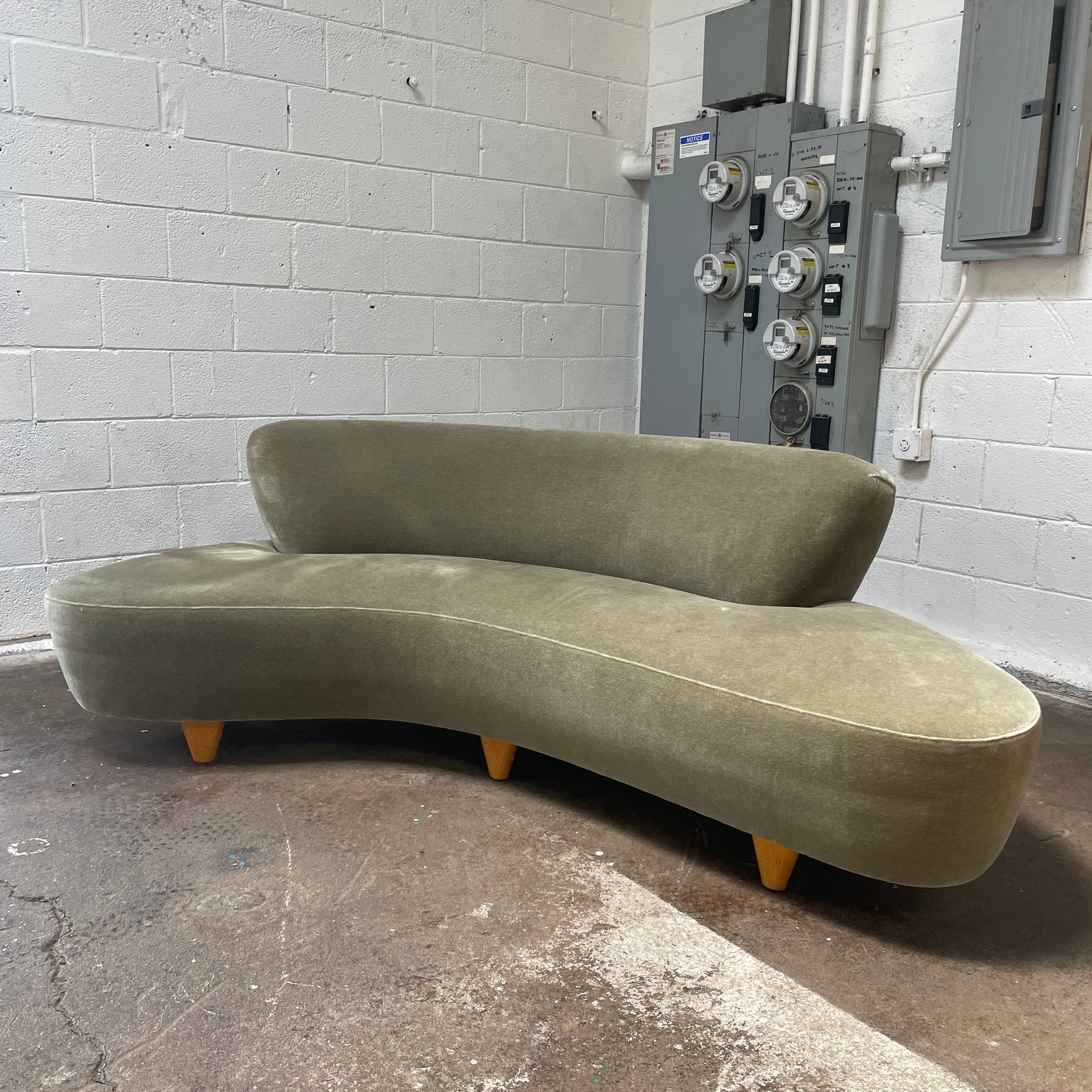 Modernica Cloud Couch in Olive Mohair