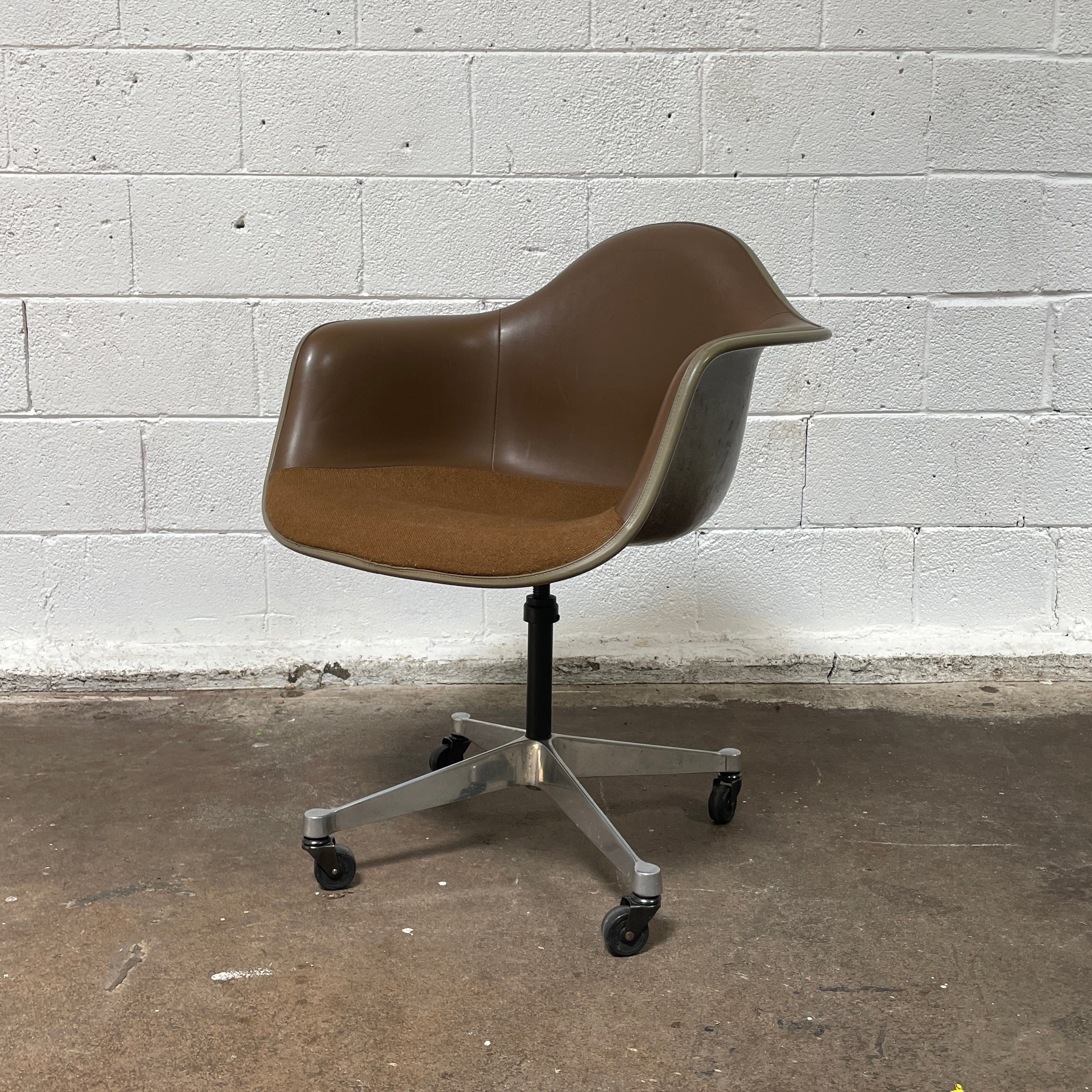 Herman Miller Upholstered Fiberglass Shell Armchair