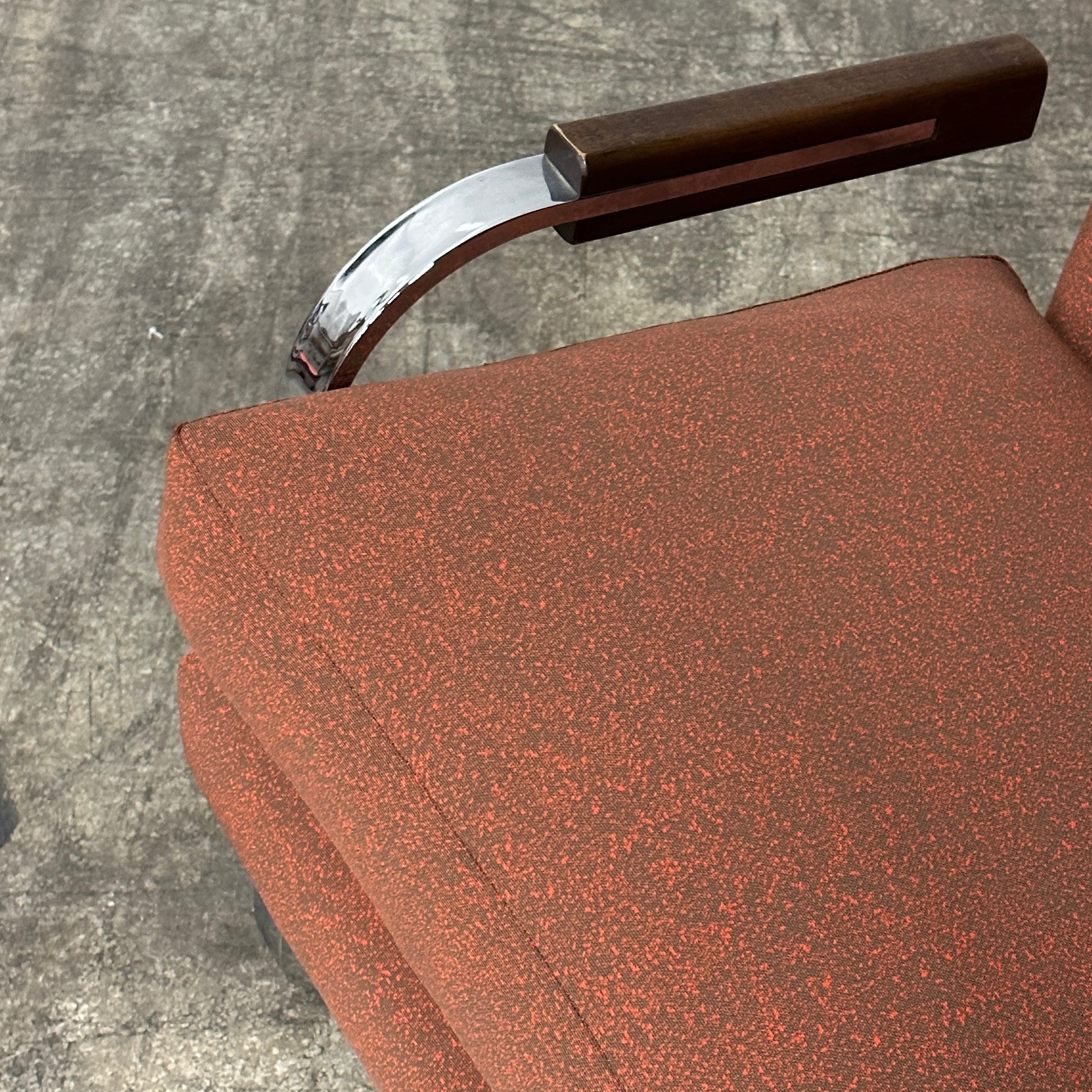 Postmodern Chrome Lounge Chair by Carson’s of High Point