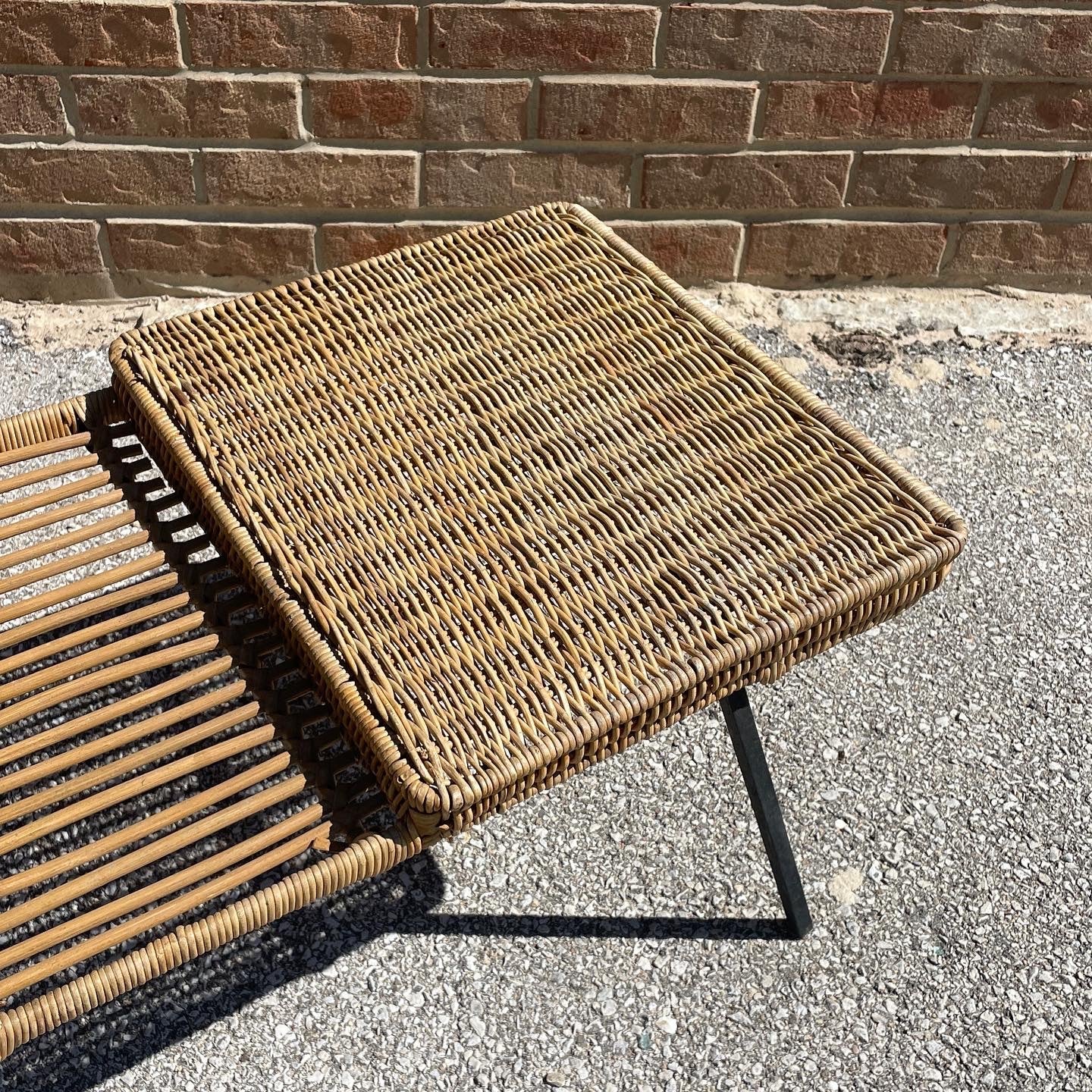 Iron + Rattan Coffee Table