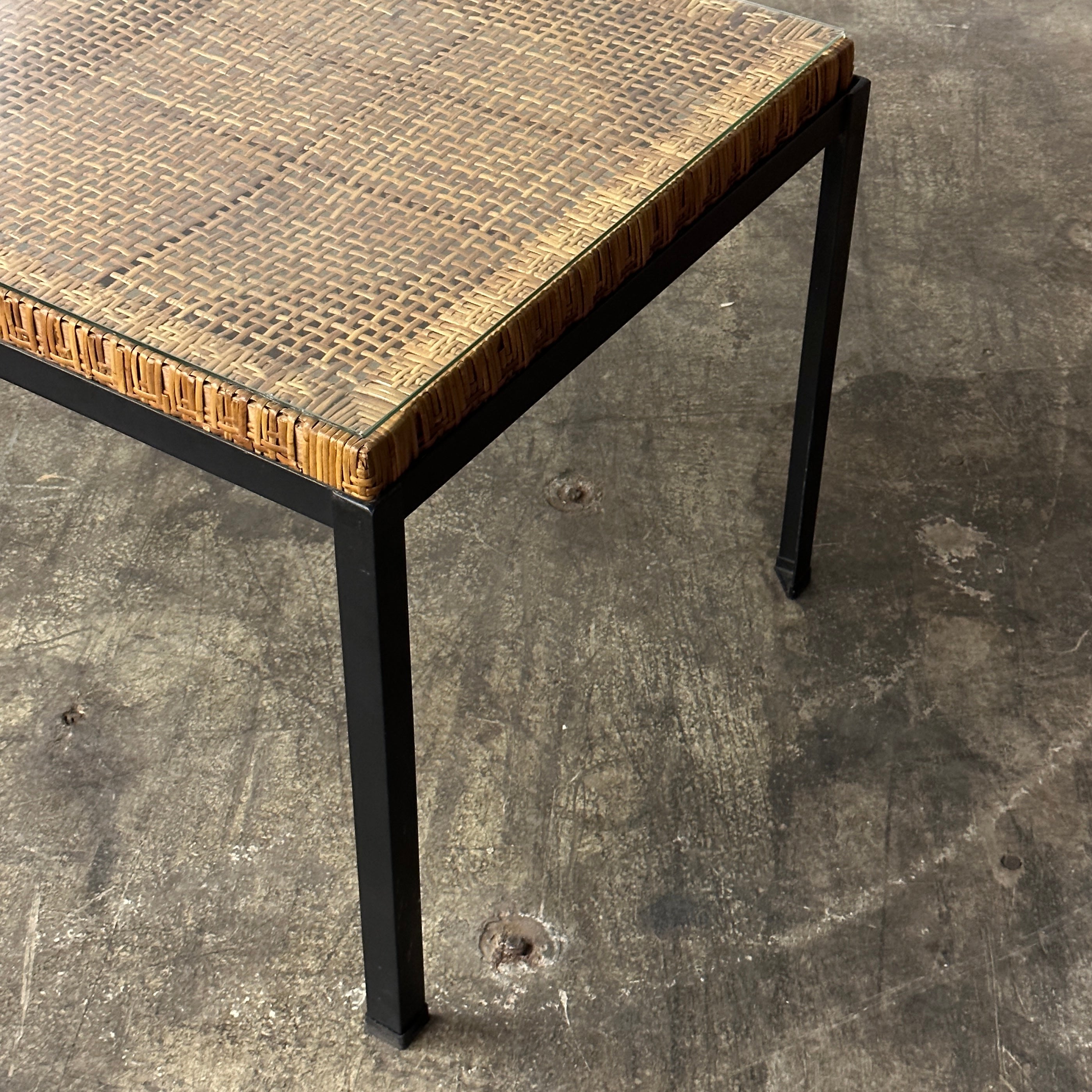 Vintage Rattan Dining Table/Desk by Danny Ho Fong for Tropi-Cal