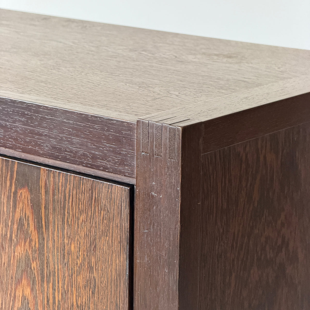 Belgian Wenge Wood Brutalist Cabinet