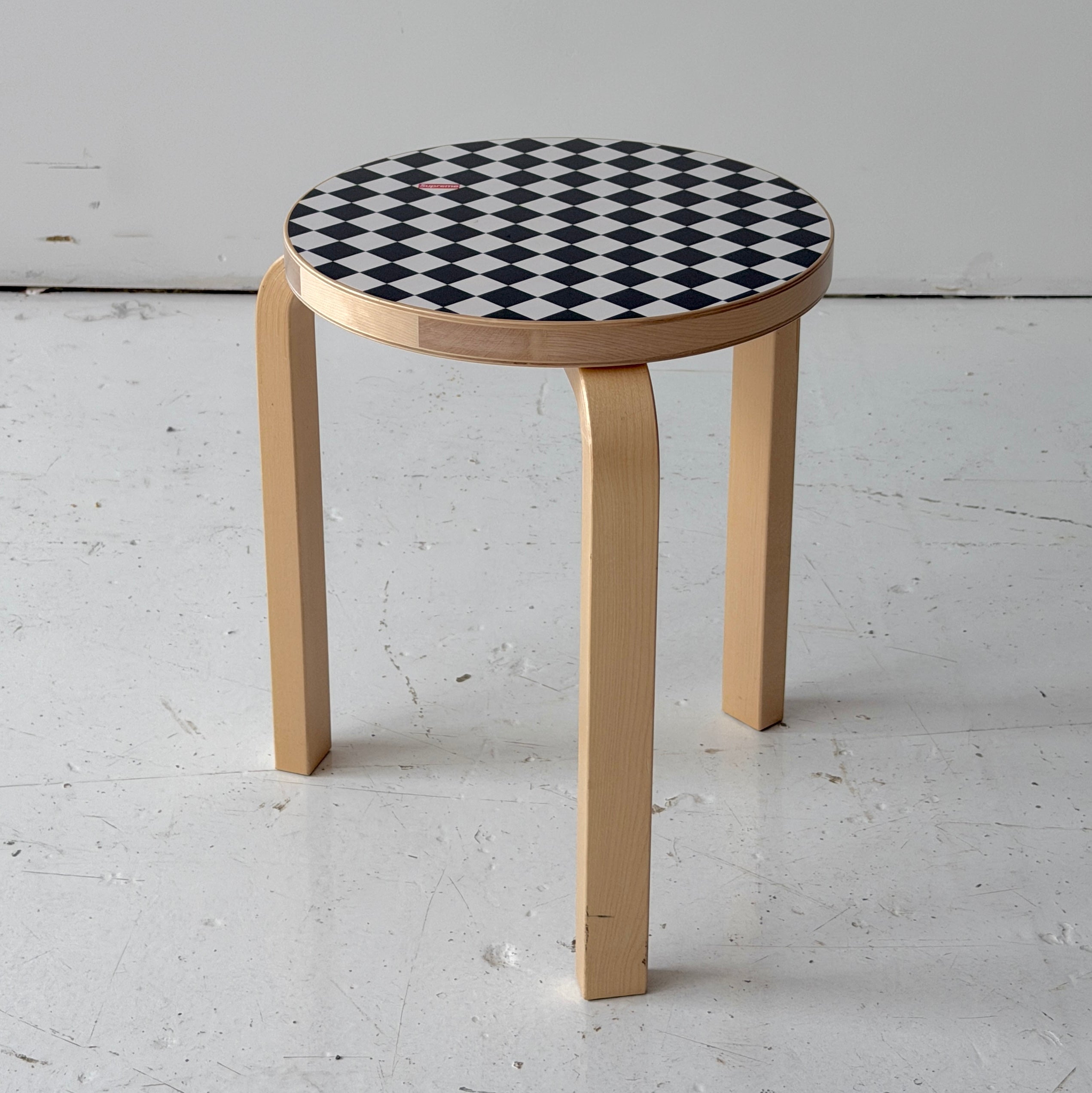 Checkerboard Stool 60 by Alvar Aalto for Artek/Supreme